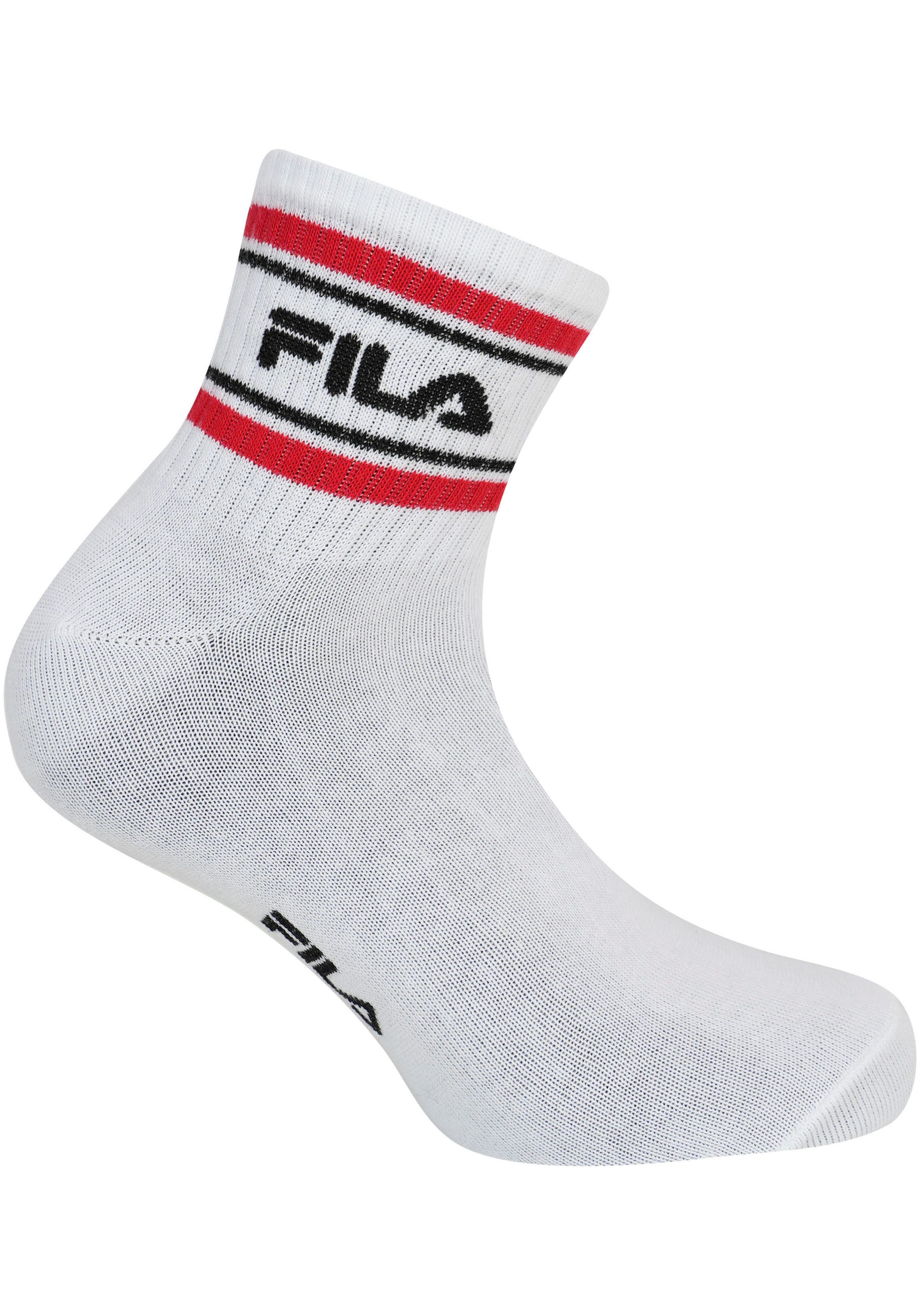 Fila Vrijetijdssokken MAN LIFESTYLE QUARTER SOCKS met opvallend logo-opschrift (6 paar)