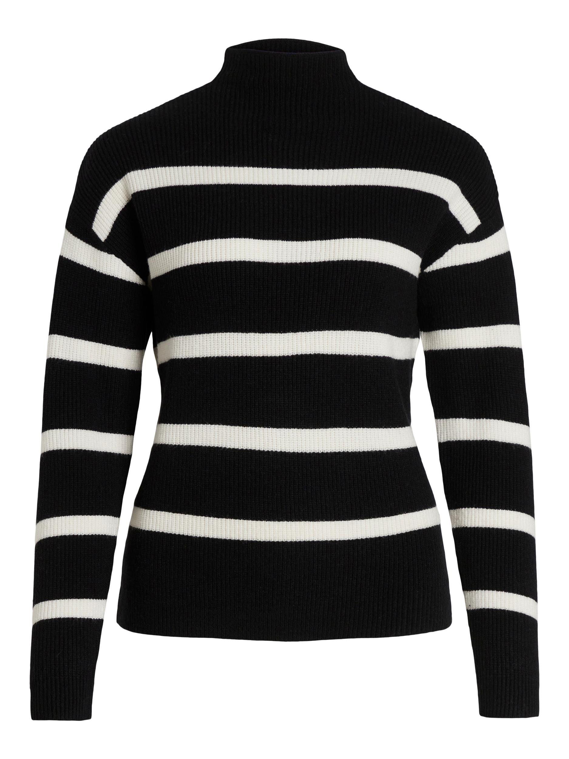 Vila Trui met staande kraag VIRIL MOCKNECK L/S KNIT RIB TOP 2- NOOS