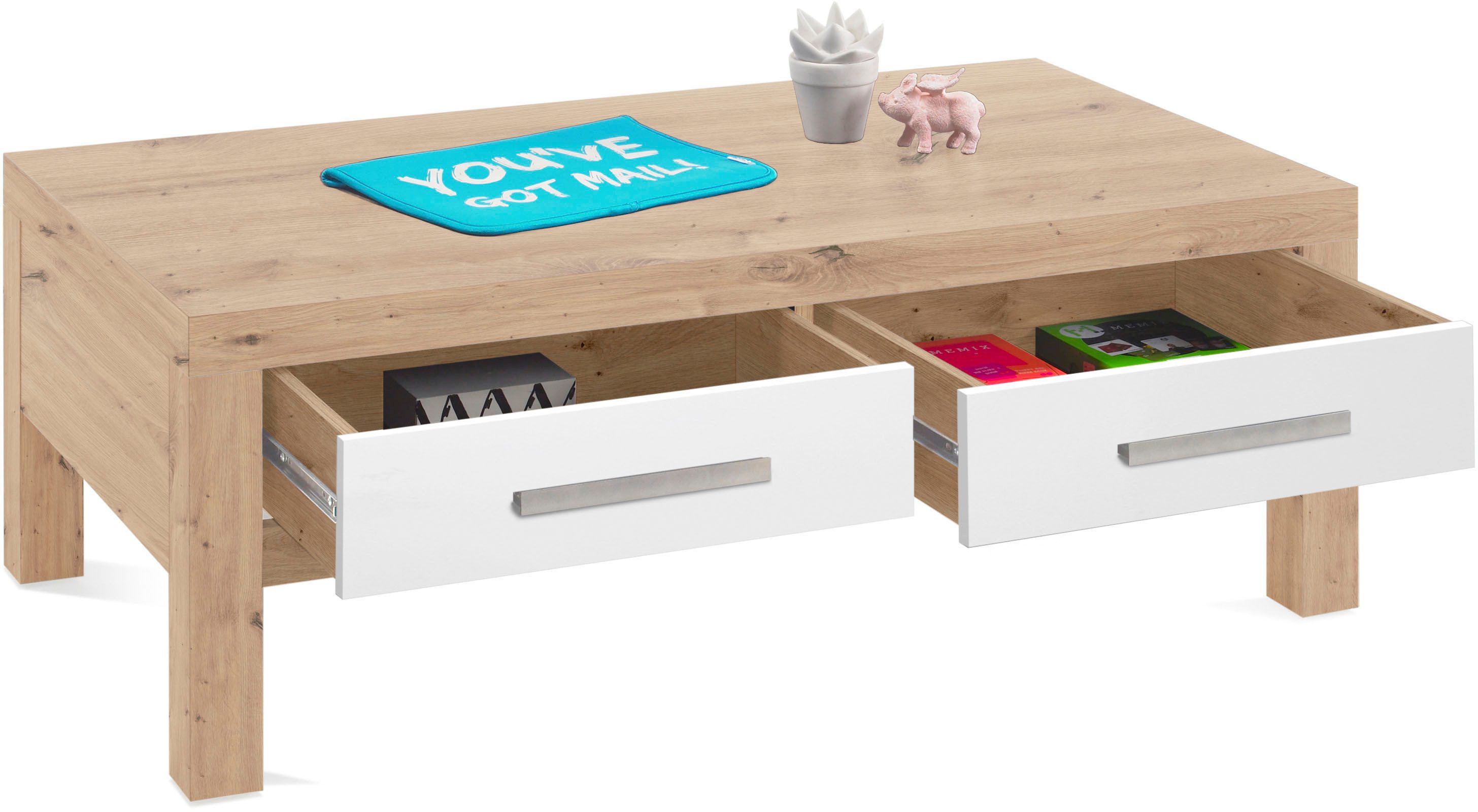 Stolkom Salontafel Balin 1 met lades, tafel in canyon eik of artisan eik decor