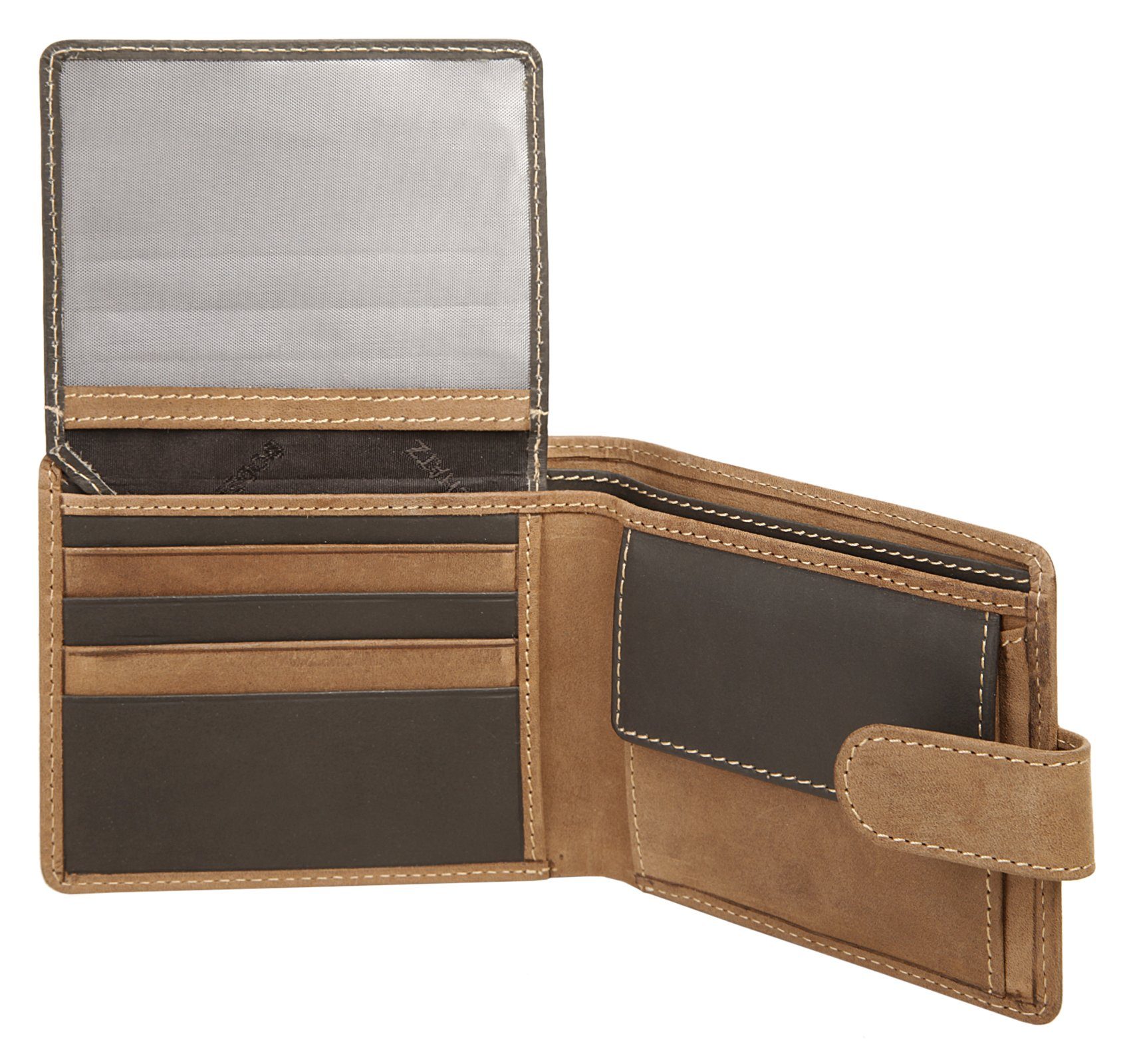 BODENSCHATZ Portemonnee BICOLOUR echt leder