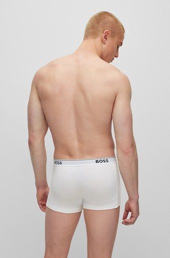 BOSS Boxershort TRUNK 3 PACK BOSS opdruk op de tailleband (3 stuks)