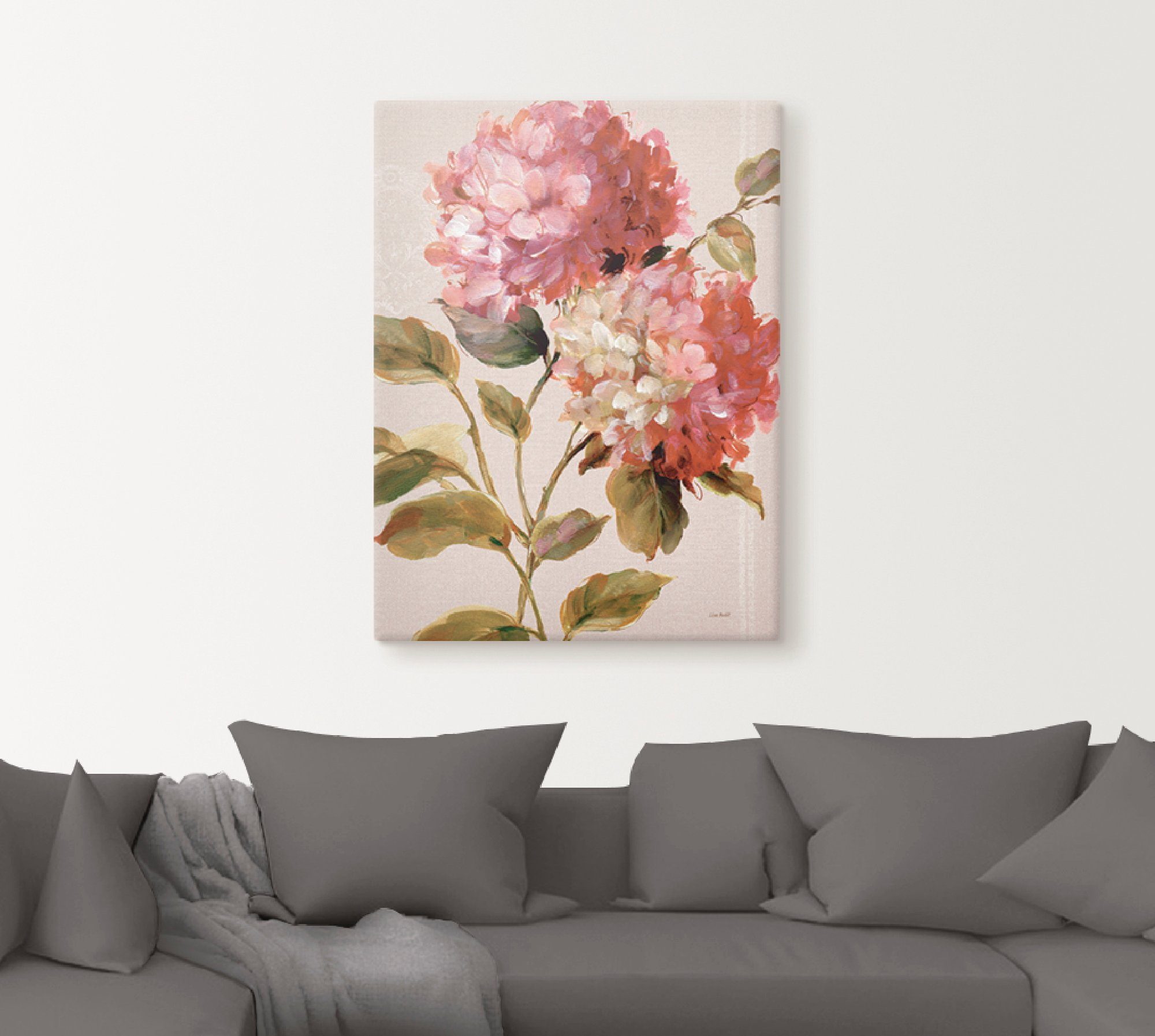 Artland Artprint Harmonieuze hortensia's als artprint op linnen, poster in verschillende formaten maten