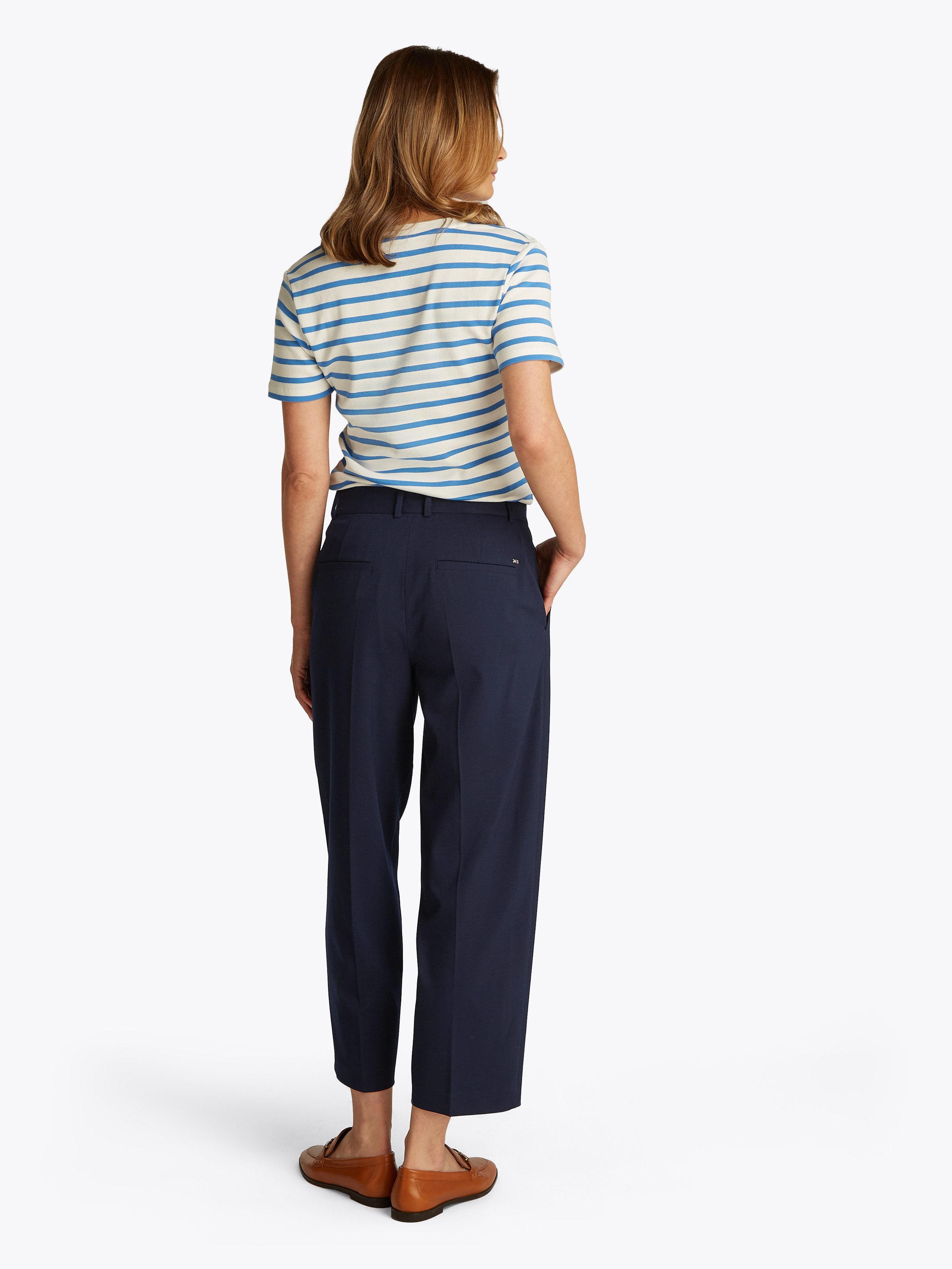 Tommy Hilfiger Geweven broek Low Normal Waist Bi-Stretch Riemlus, elastisch, onderhoudsvriendelijk kreukvrij, business casual