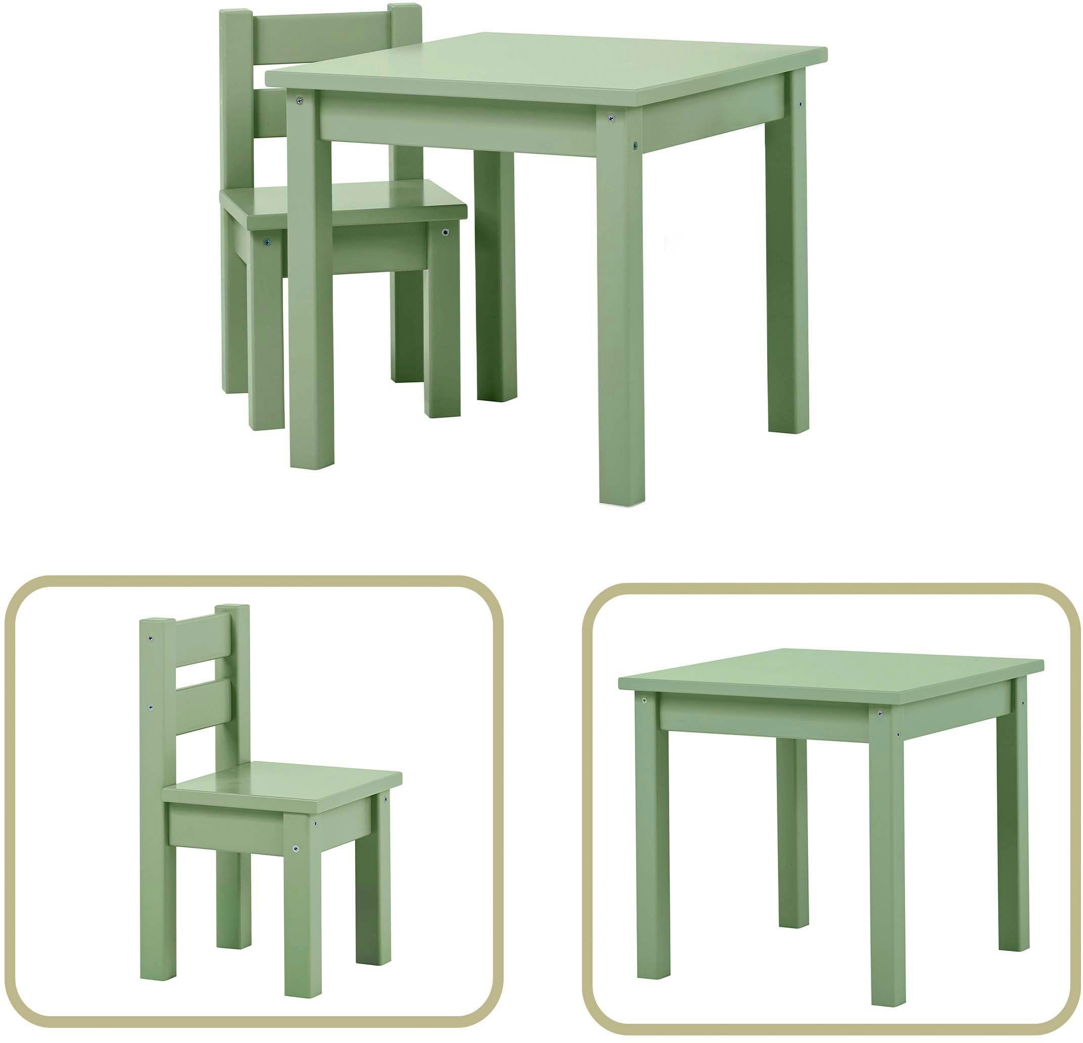 Hoppekids Kinderzithoek MADS kinderzithoek in vele kleuren, met een stoel (set, 2-delig) bankjes & fauteuils groen