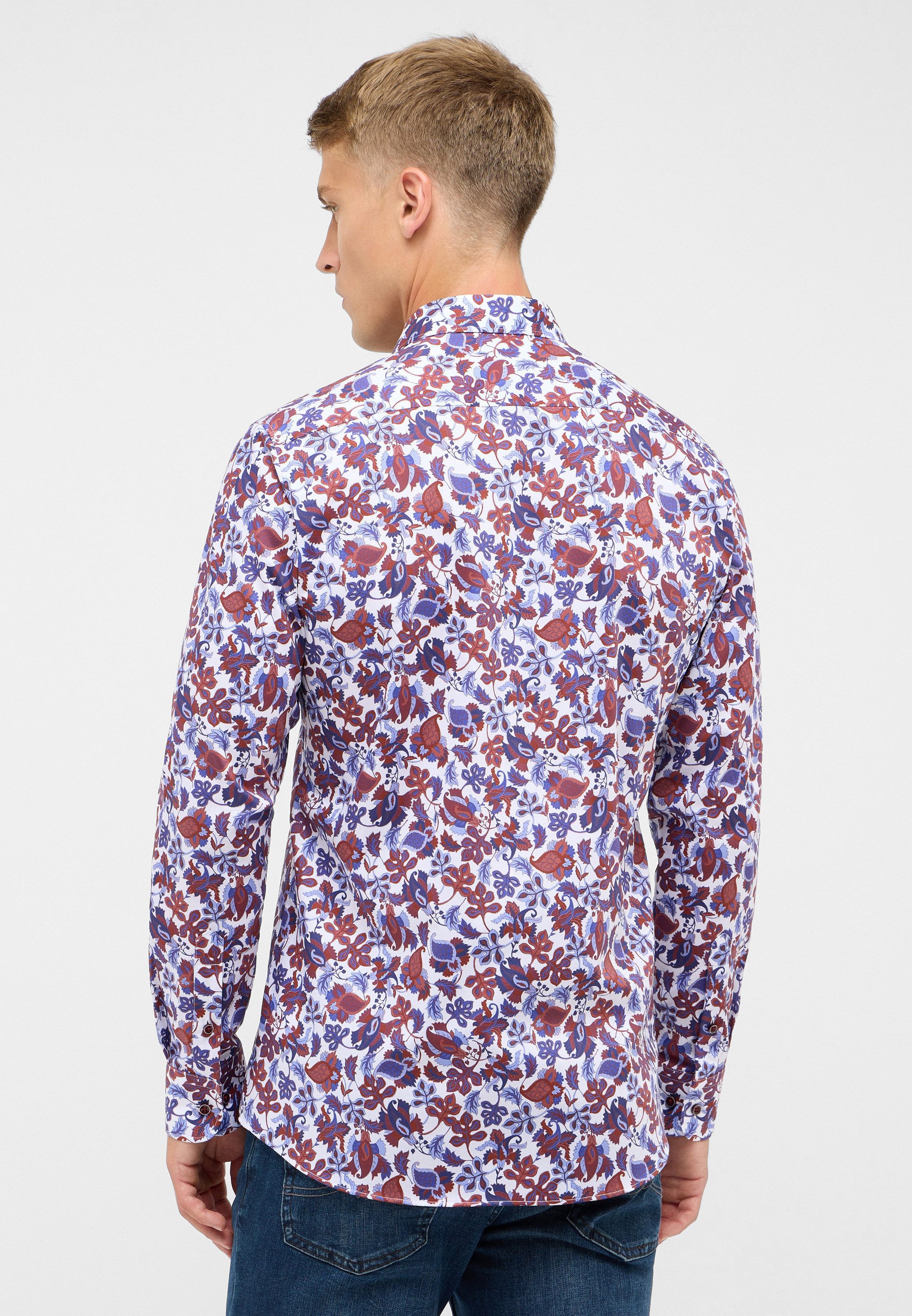 Eterna Overhemd met lange mouwen Slim fit NON IRON (strijkvrij)