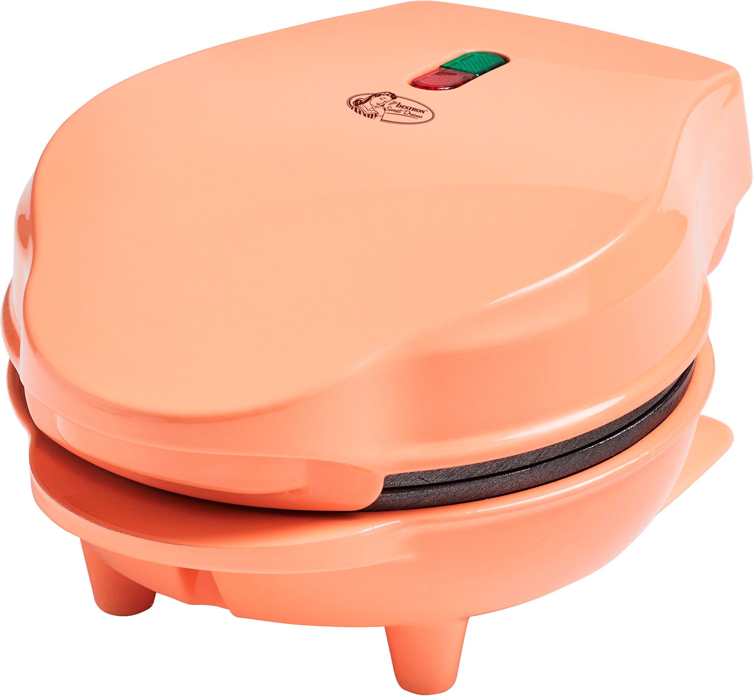 bestron Wafelijzer AMW500 Mini voor klassieke wafels, kleine wafelmaker met antiaanbaklaag