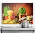 wall-art keukenwand spatscherm italiaans koken (1-delig) multicolor