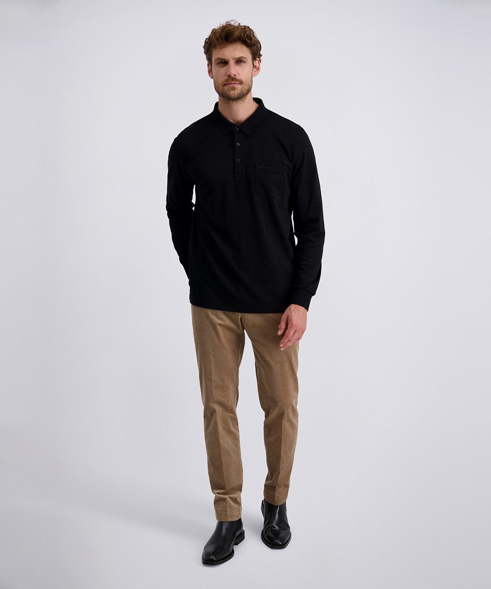 Pierre Cardin Poloshirt met lange mouwen