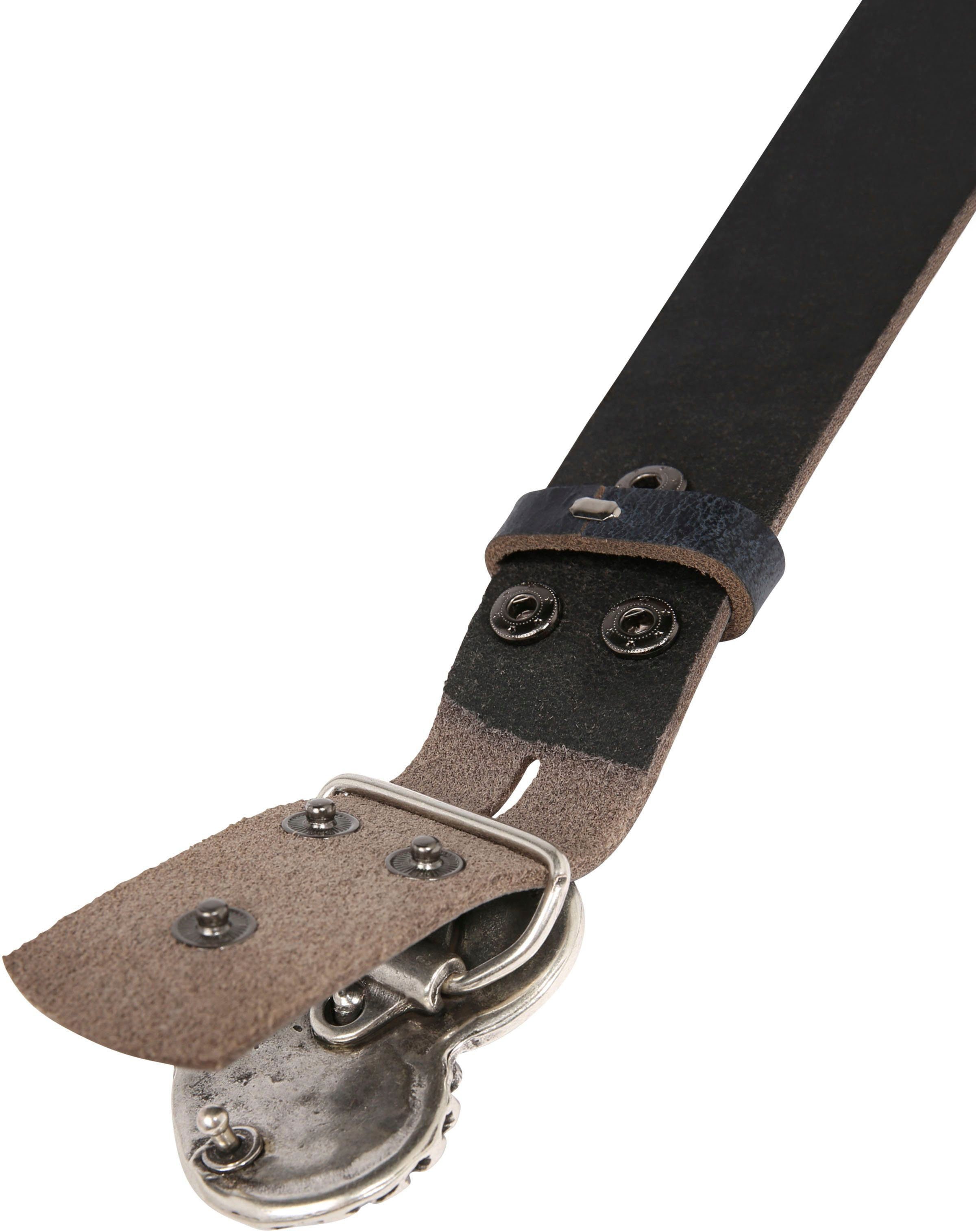 RETTUNGSRING by showroom 019° Leren riem met hartgesp half bezet met kleine rozen