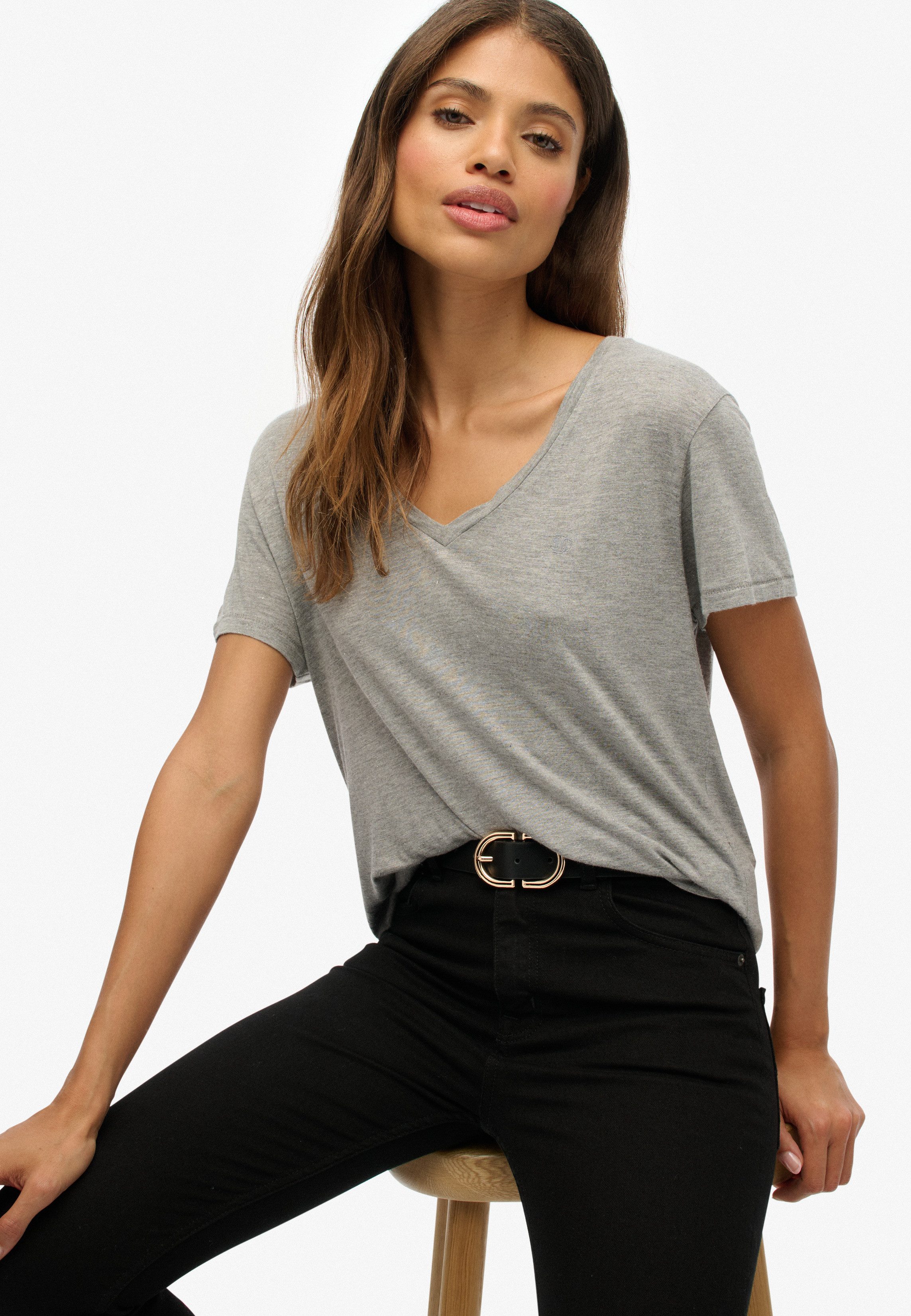 Superdry T-shirt STUDIOS SLUB EMB VEE TEE