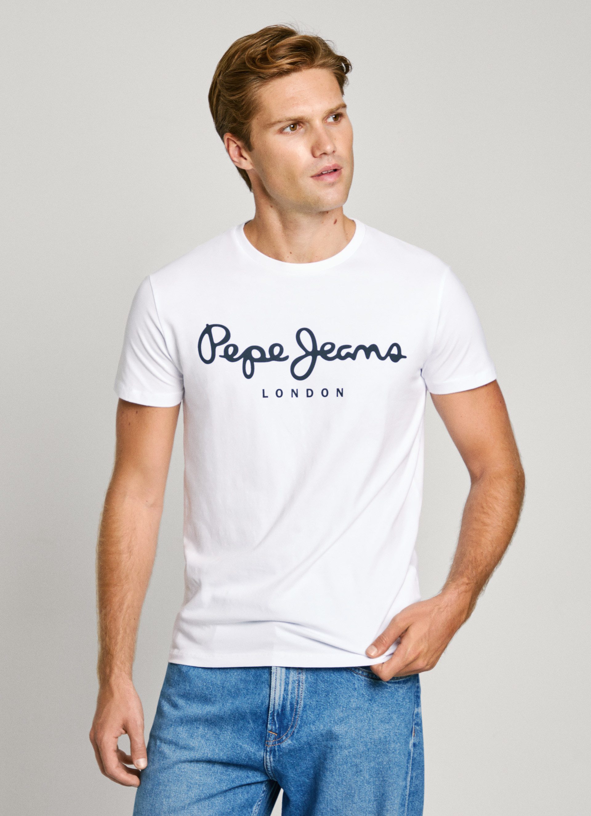 Pepe Jeans T-shirt met merkprint voor