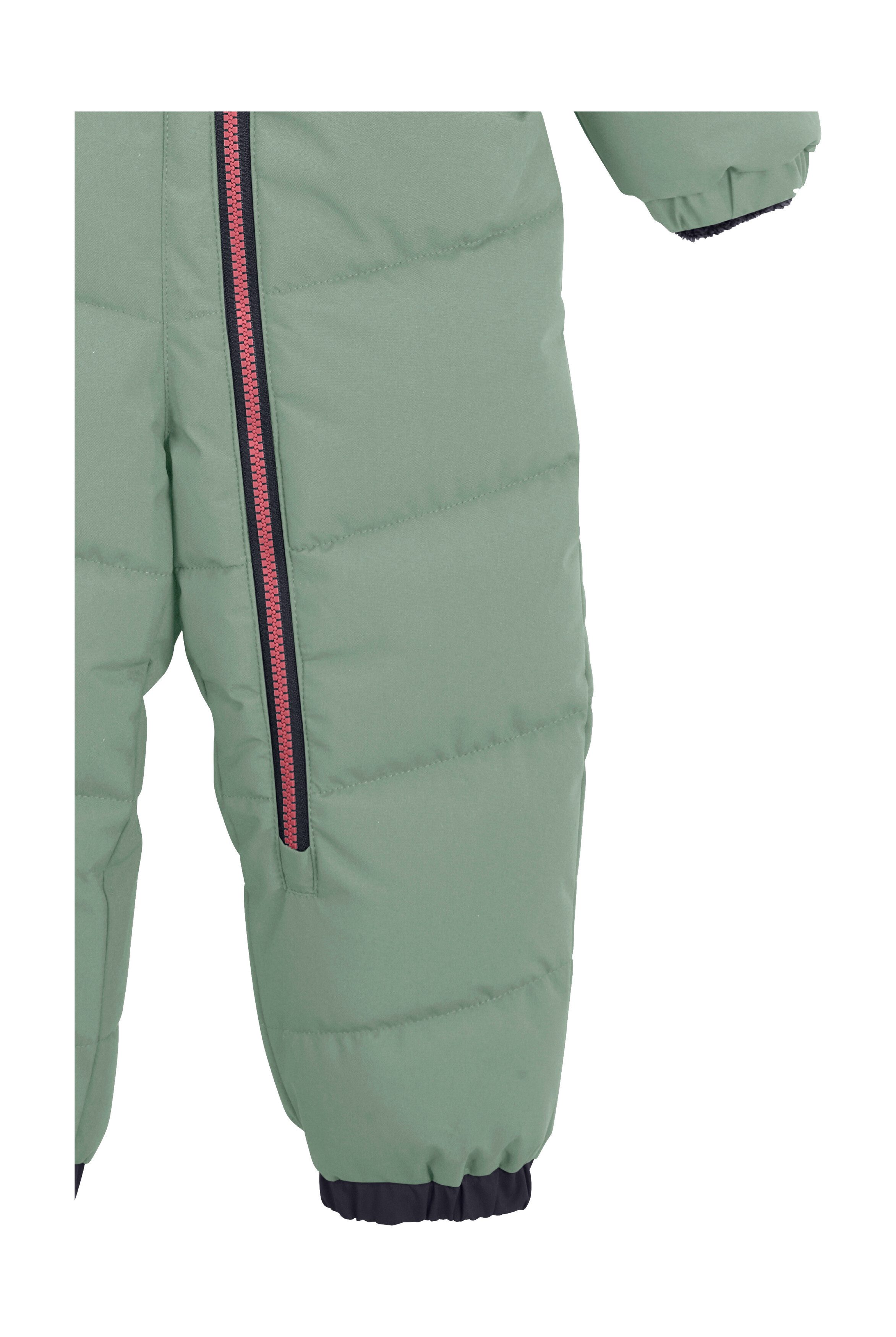 first instinct by killtec Jumpsuit FIOW 20 MNS QLTD ONPC Doorgestikte overall met capuchon, 10.000 mm waterkolom, teddybont binnen