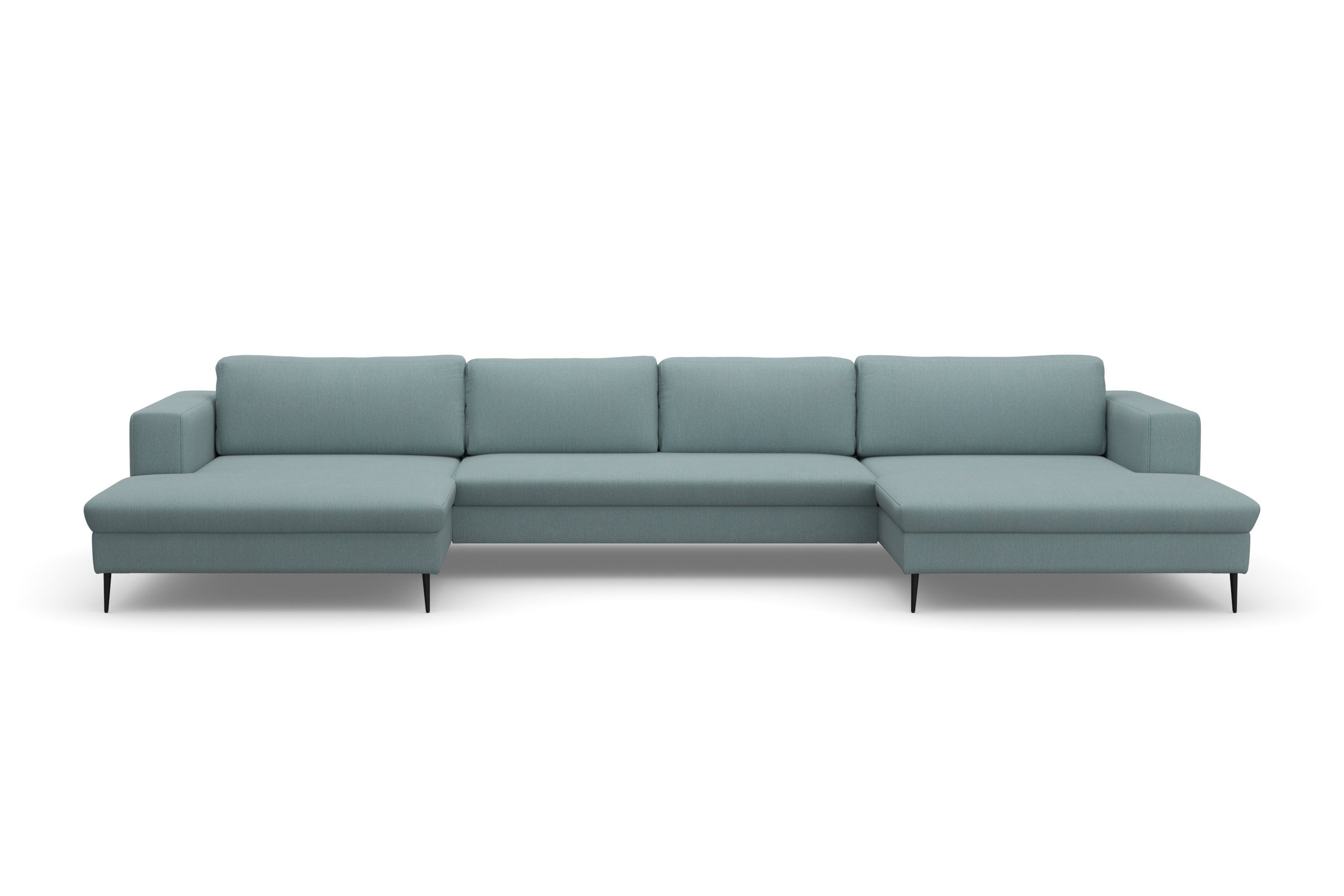 DOMO collection Zithoek Modica U-vorm XXL, in een moderne look met 2 royale récamiers, ook in cord