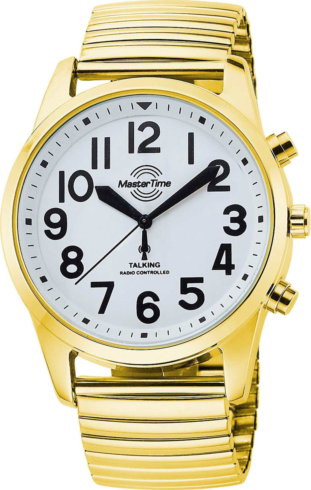 MASTER TIME Radiografisch horloge Sprekende radiohorloge heren horloges goud(kleur)