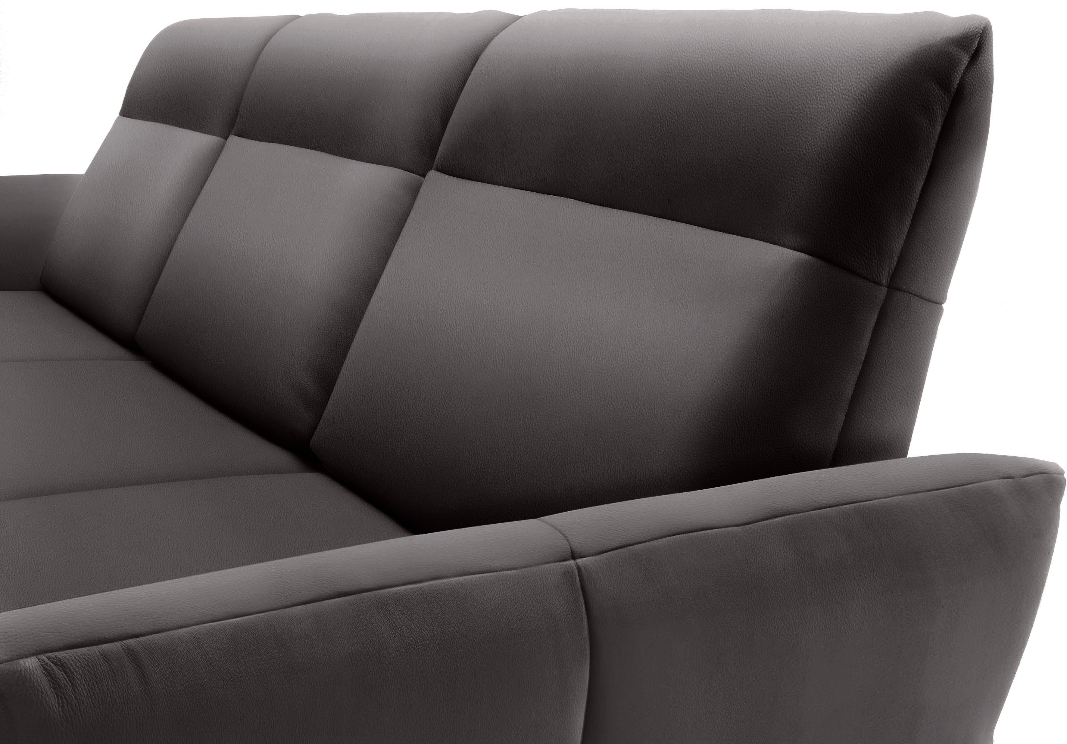Creation BY ROLF BENZ Hoekbank CR.460 Sokkel in walnotenhout, onderstel in umbra grijs, breedte 338 cm
