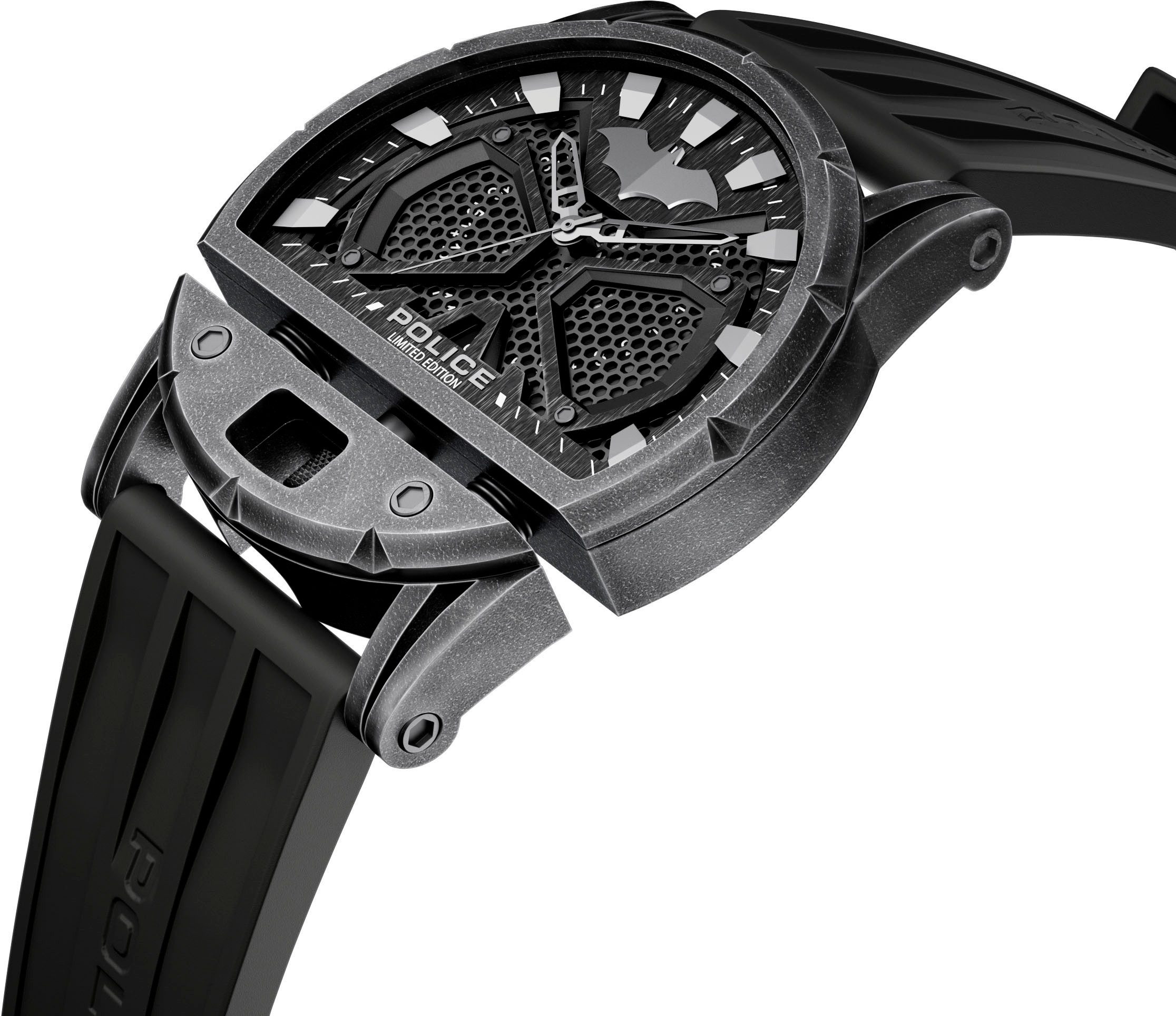 Police Kwartshorloge BATMAN DARK SIDE Armbandhorloge, herenhorloge, siliconen armband, analoog, datum
