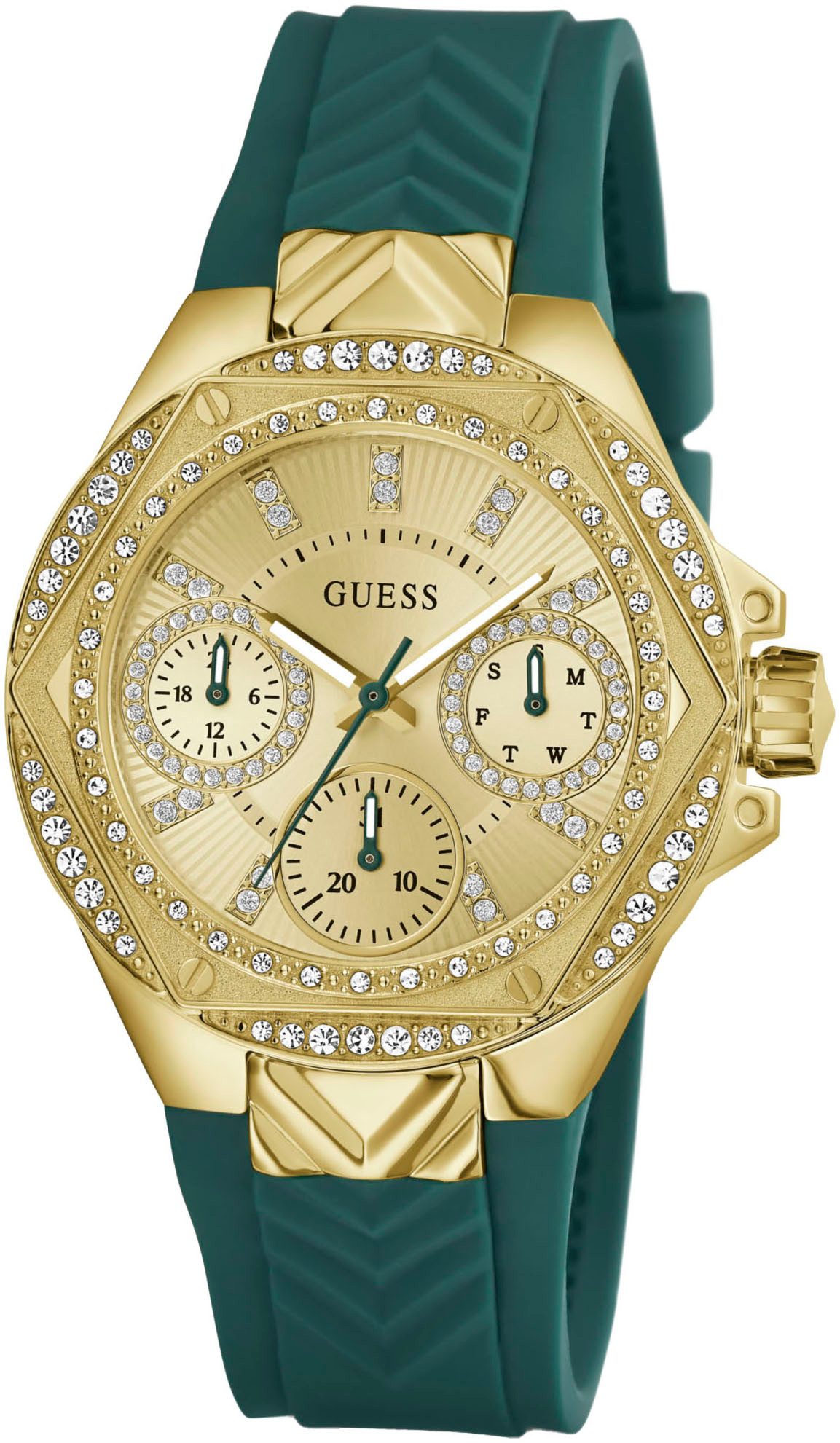 Guess Multifunctioneel horloge Envy Quartz horloge, polshorloge, dameshorloge, datum, weekdag, roestvrijstalen band