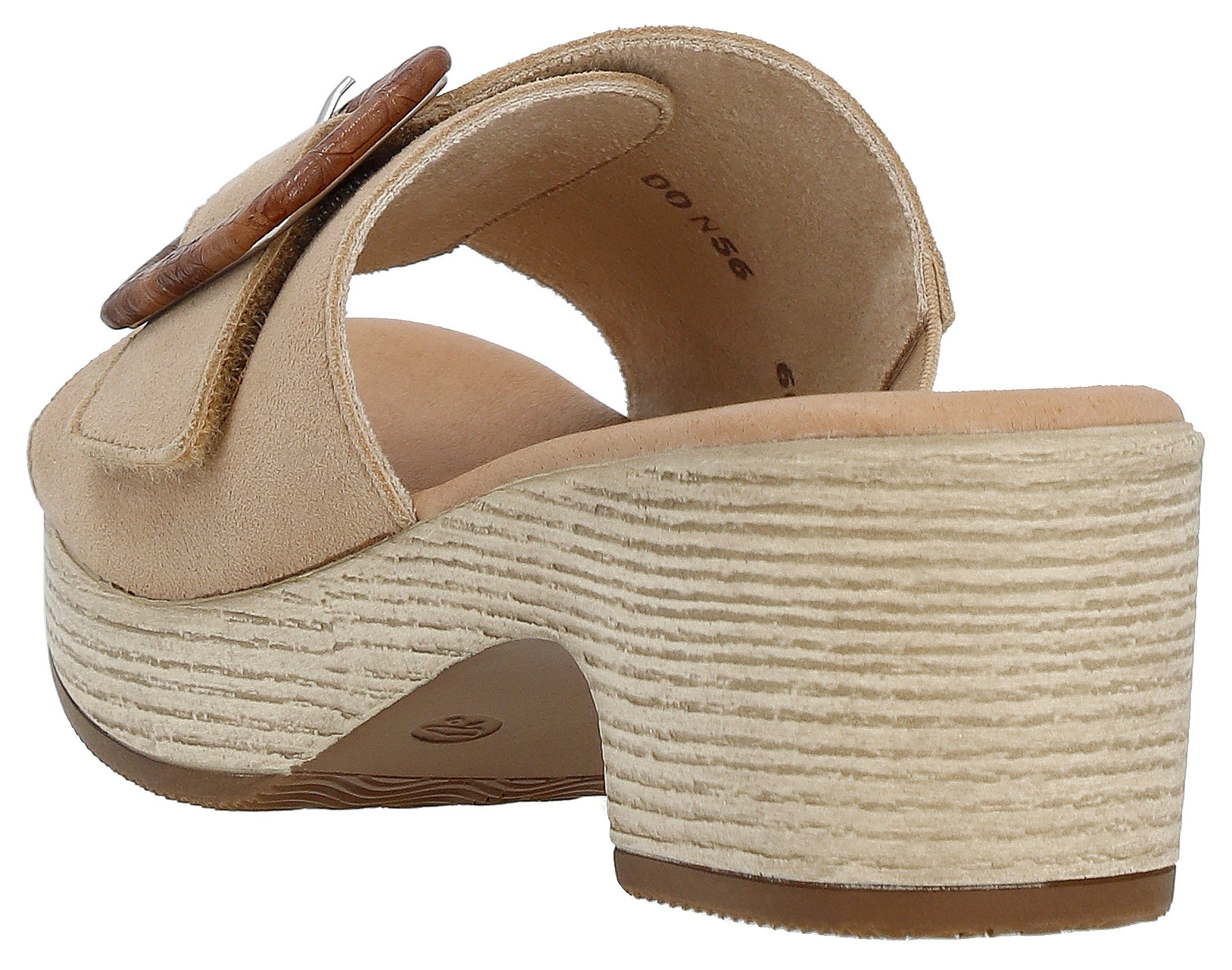 Remonte Slippers ELLE-Collection blokhak, zomerschoen, slippers, decoratieve gesp, elle-collectie