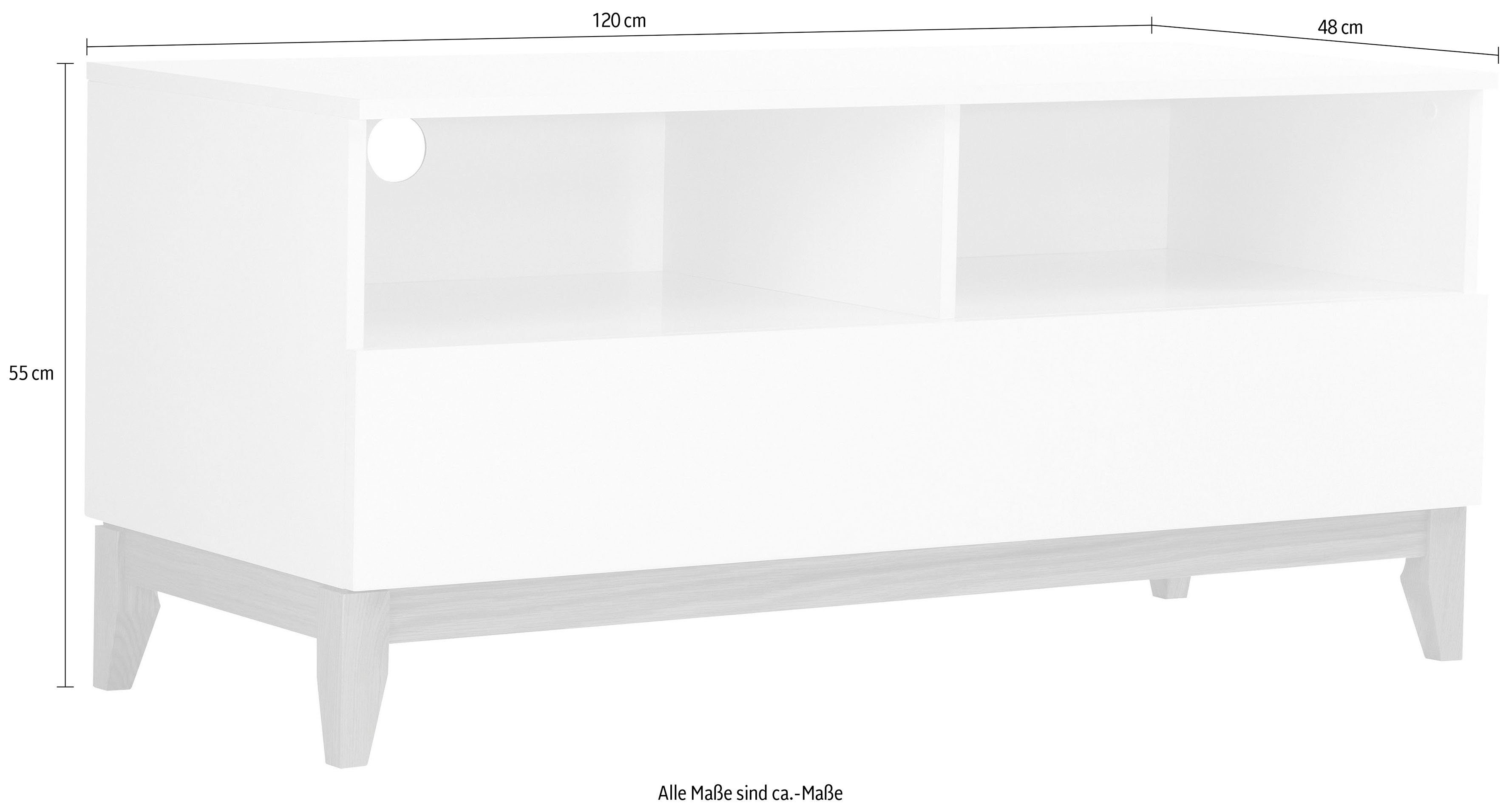 Woodman Tv-meubel Elinee Breedte 120 cm, in trendy Scandinavische look
