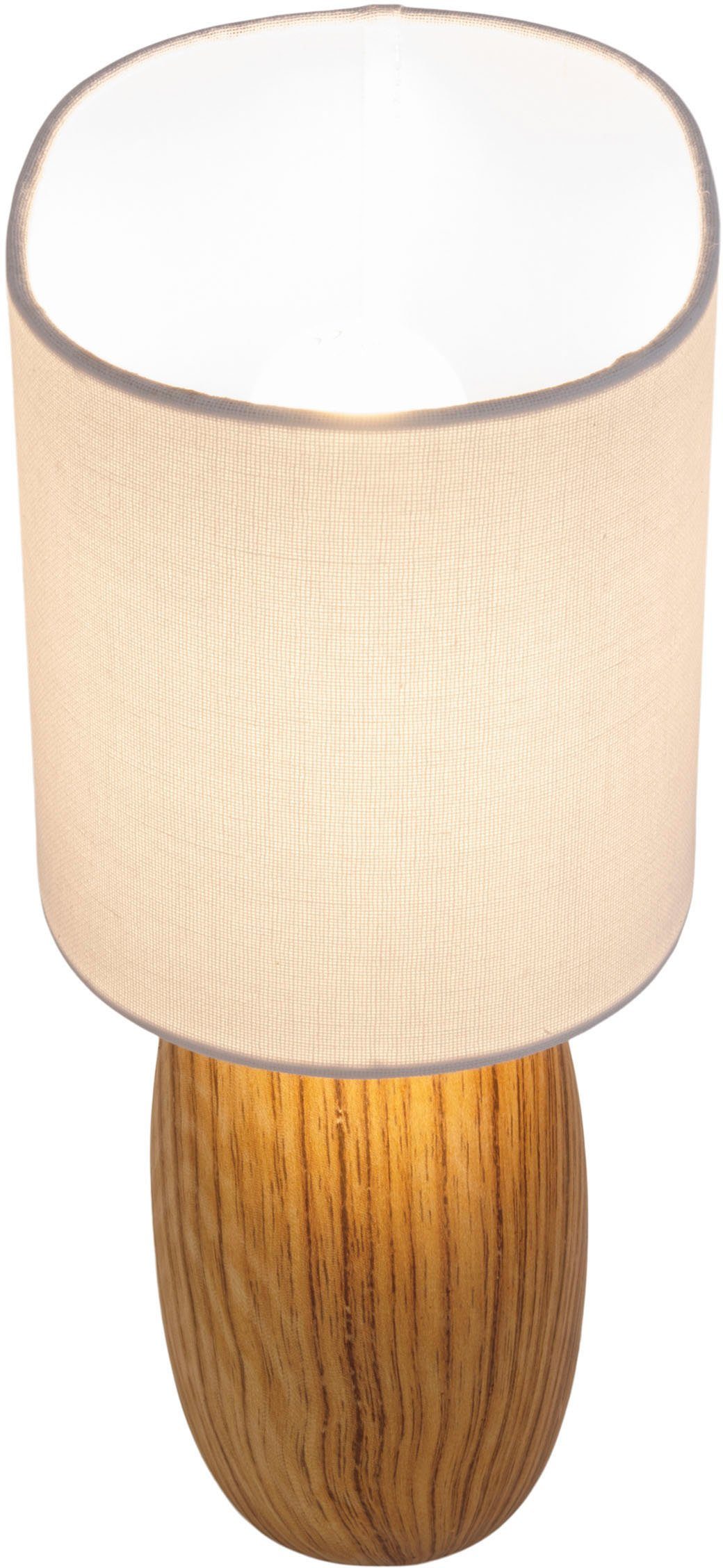 näve Tafellamp Woody Keramische tafellamp, E14, max. 40W, hoogte: 31,5 cm, incl. kantelschakelaar (1 stuk)