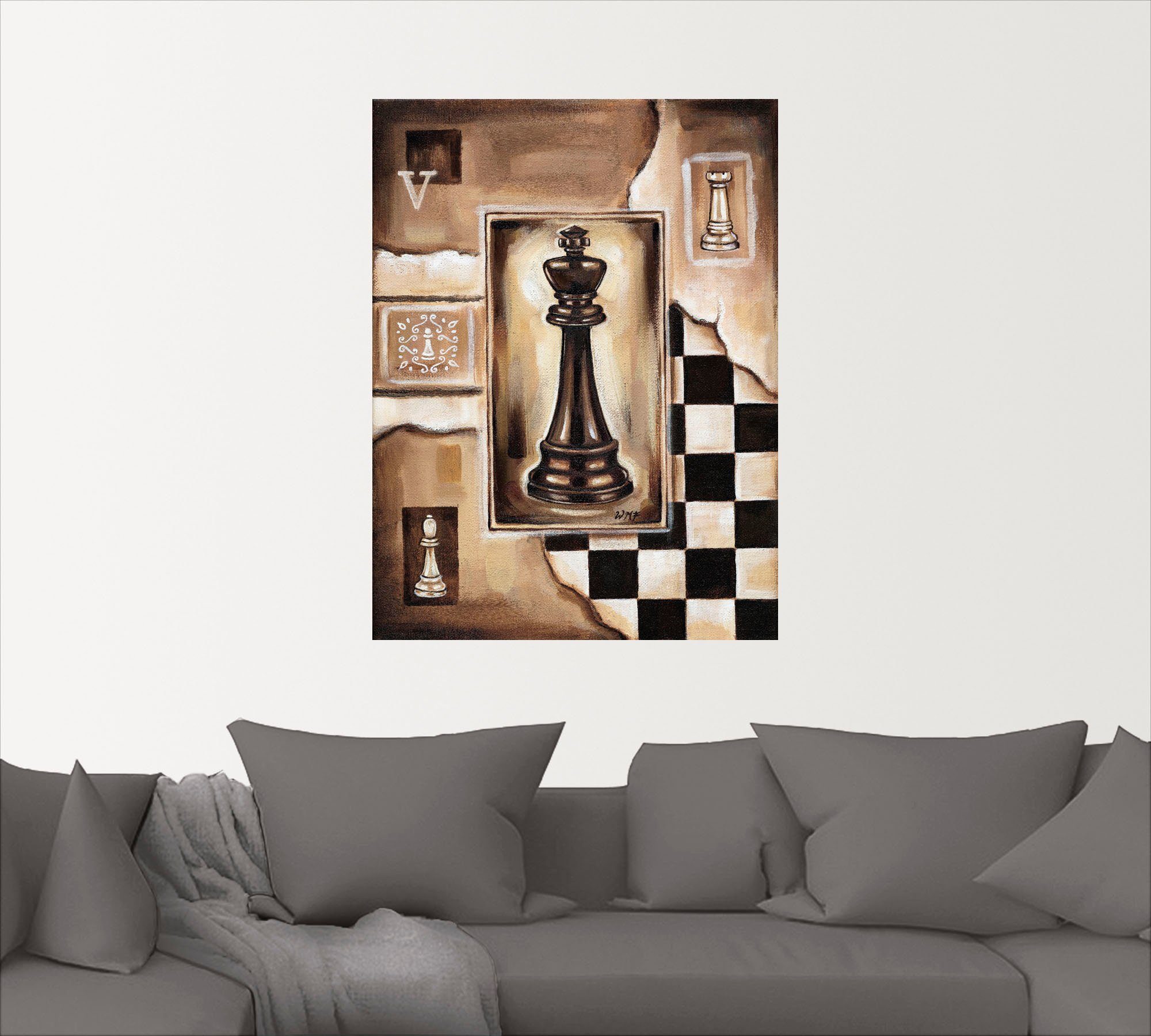 Artland Artprint Schaken koning als poster, muursticker in verschillende maten