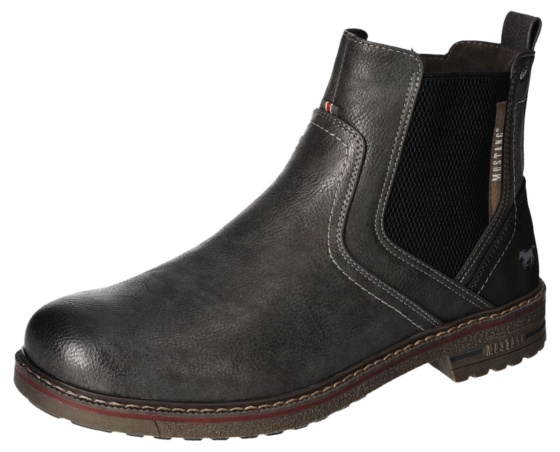 Mustang Shoes Chelsea-boots Enkellaars zakelijke schoen in klassiek ontwerp breedte G