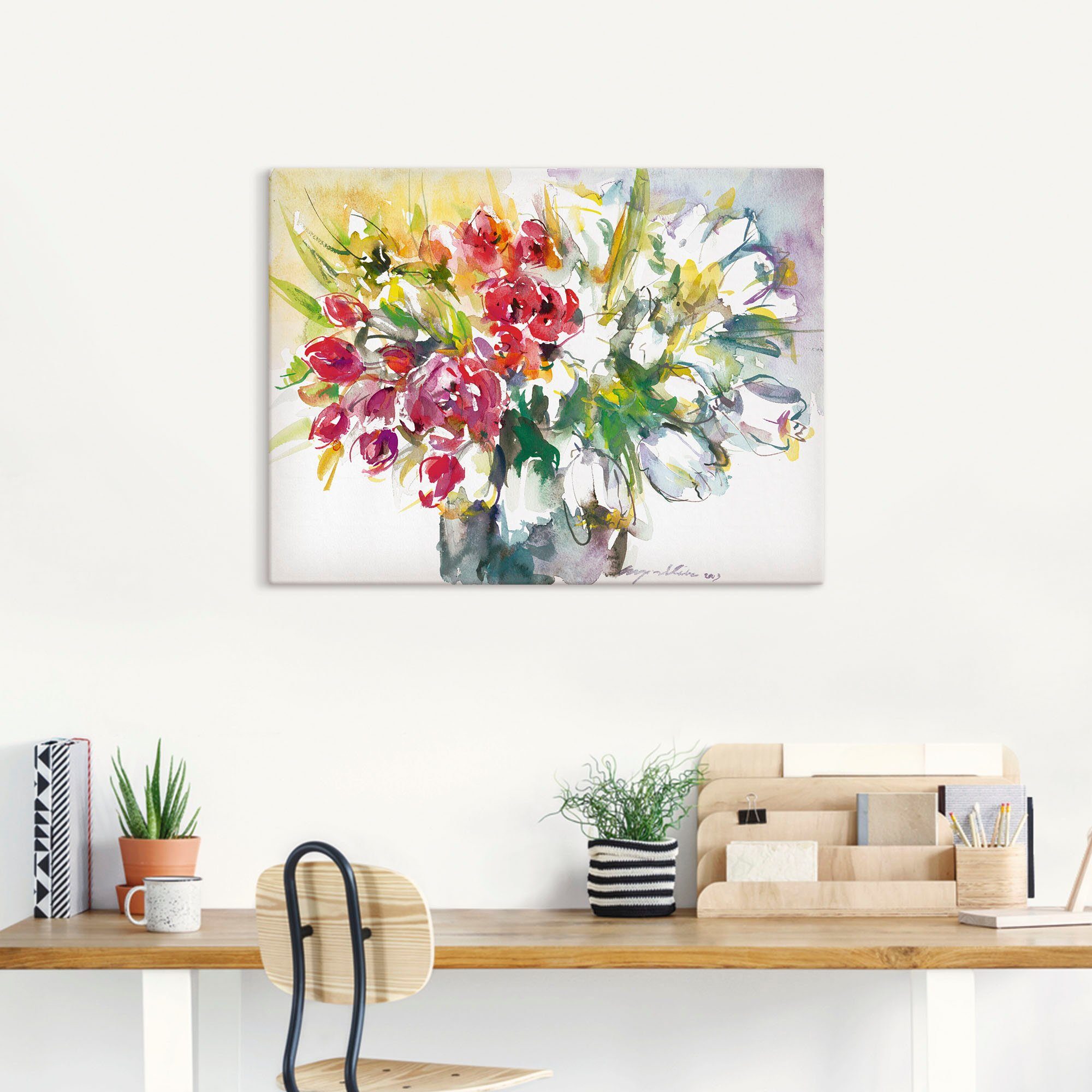 Artland Artprint Bos bloemen IV als artprint op linnen, poster in verschillende formaten maten