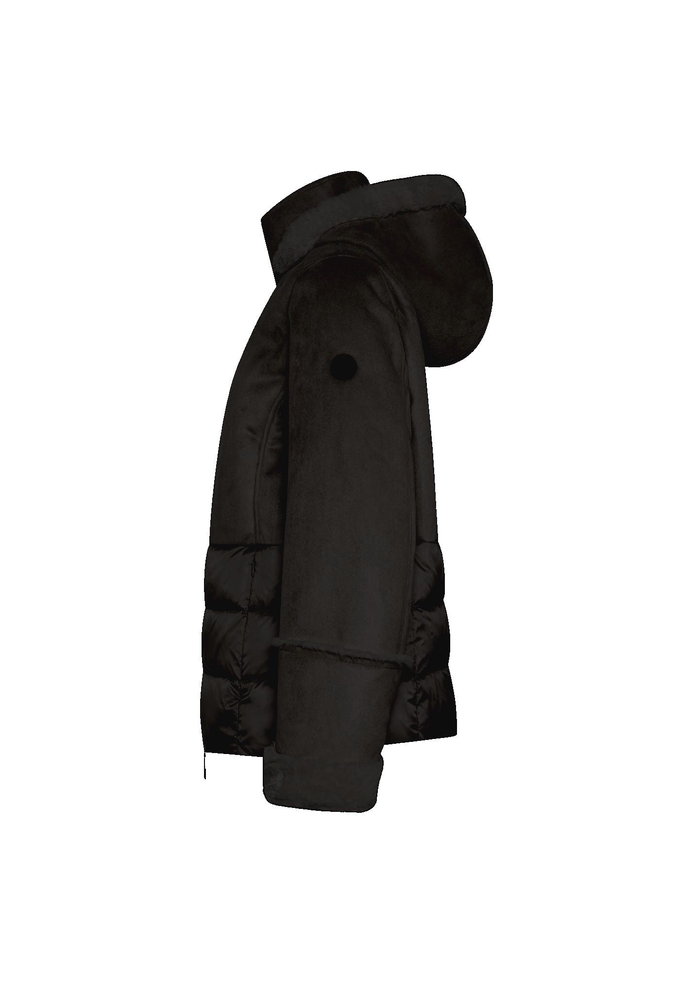 MANISA Kort jack met teddyfleece-capuchon