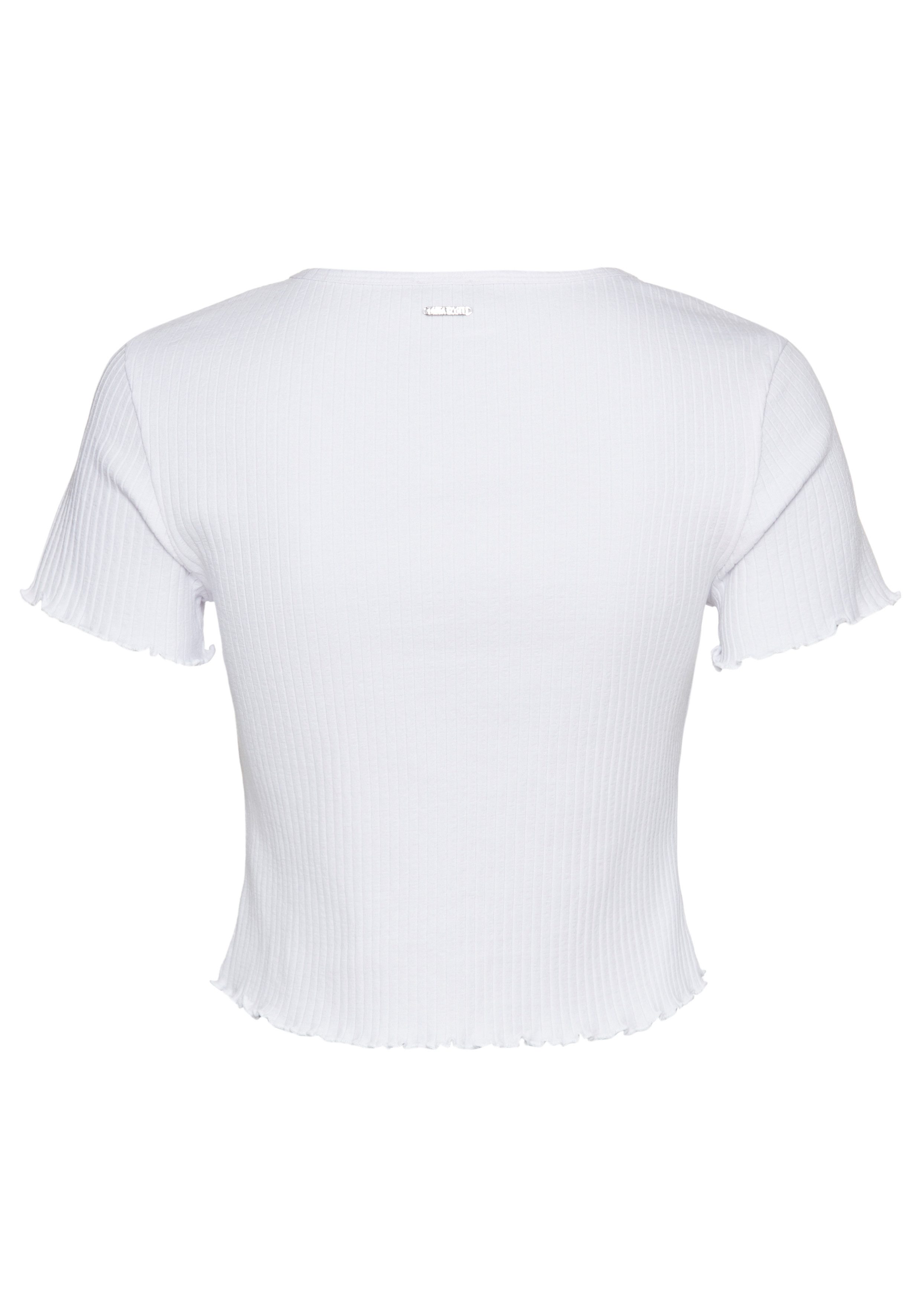 Laura Scott Shirt met korte mouwen met golvende zoom