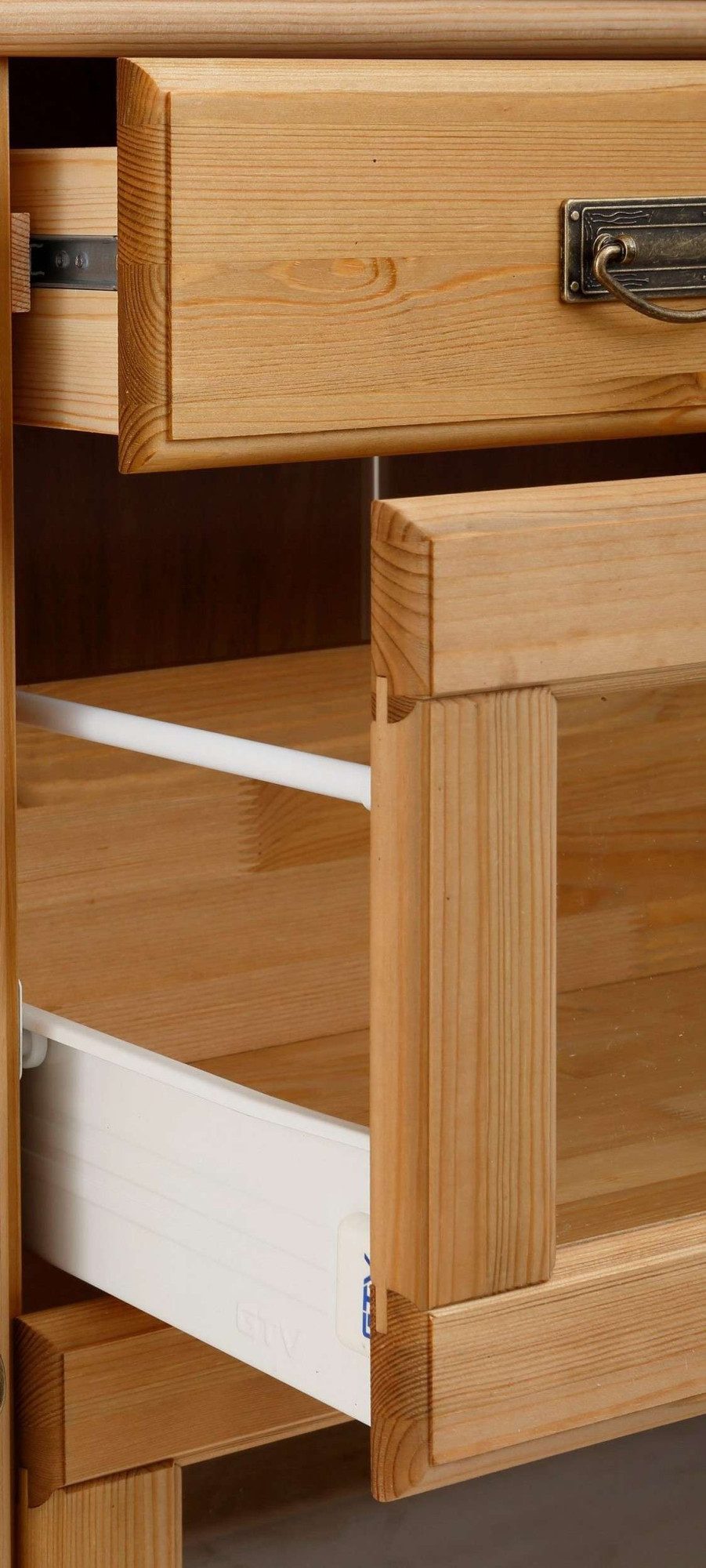 Home affaire Buffetkast Rügen gecertificeerd massief hout, hoogte 168 cm, in landhuisstijl