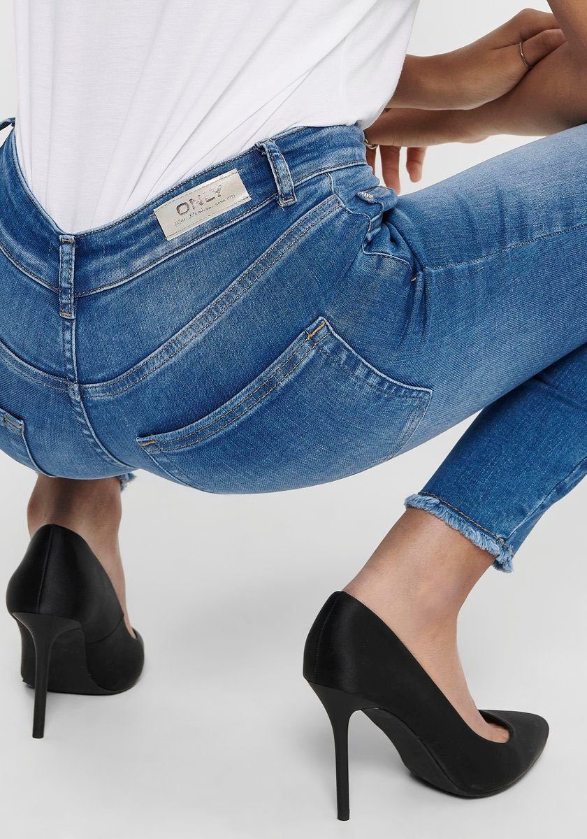 Only Ankle jeans ONLBLUSH LIFE met open zomen