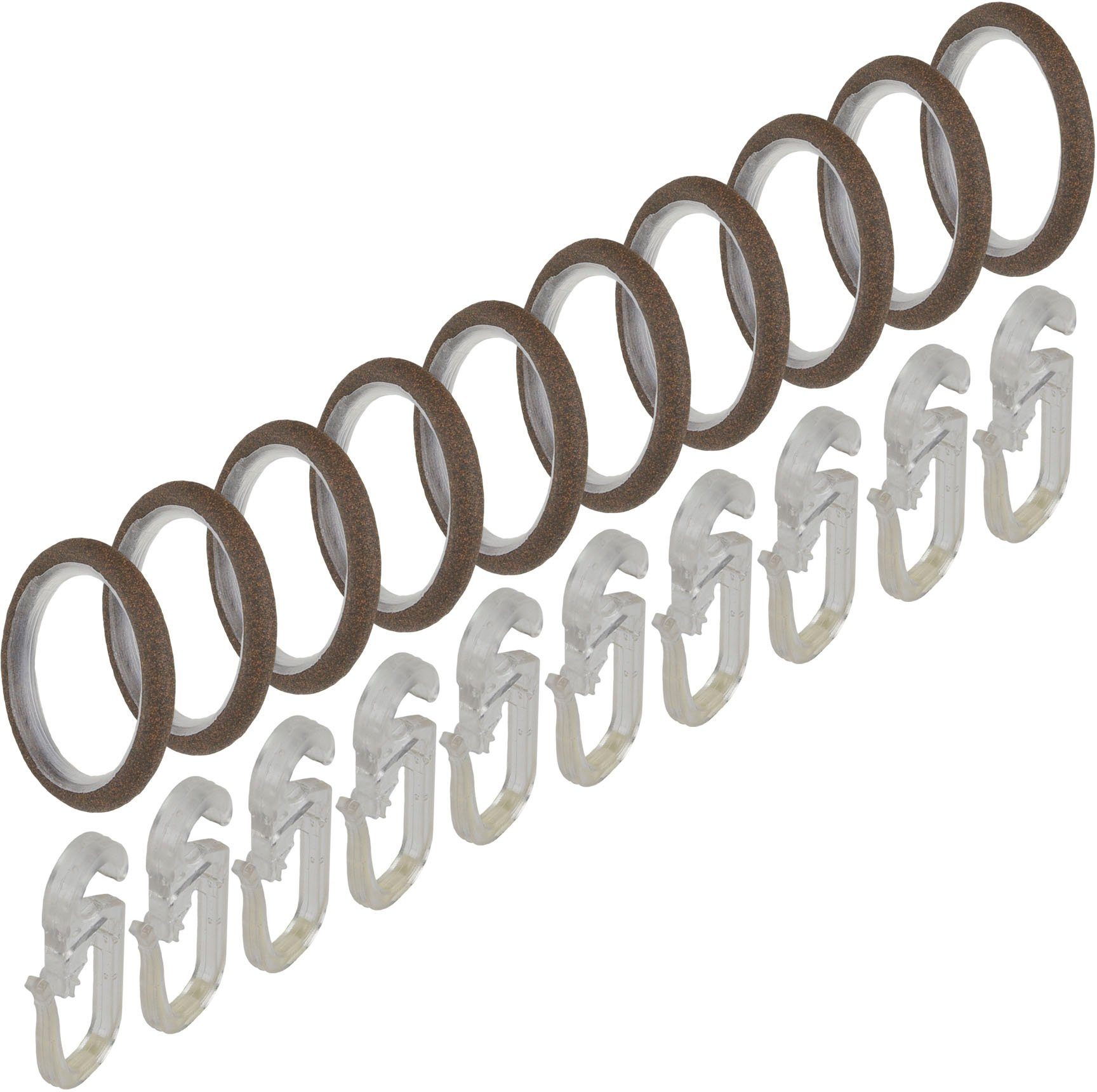 Liedeco Gordijnring stijlring, ringen voor gordijnroedes 16 mm "Esperanca" (10 stuks)