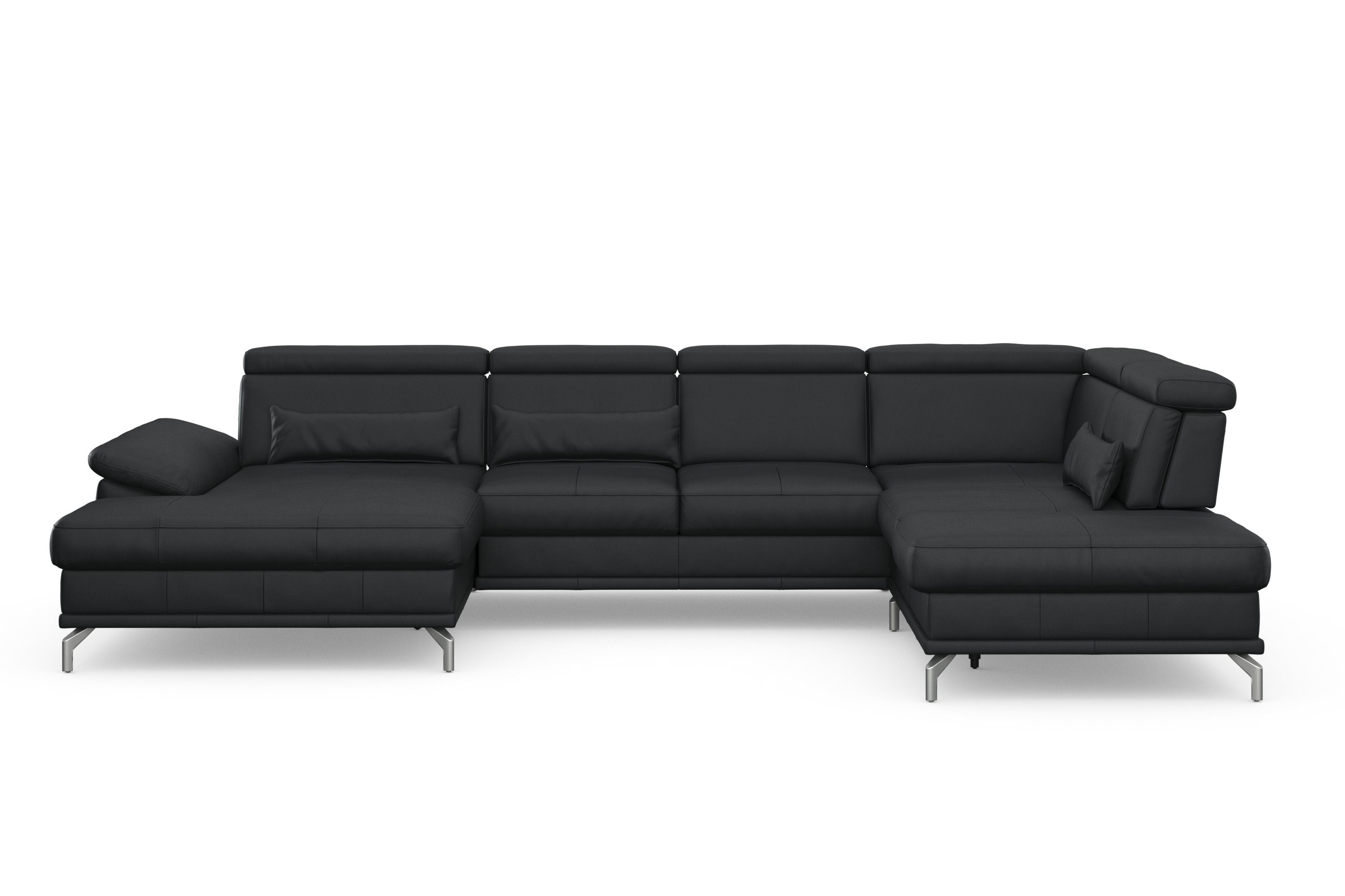 sit&more Zithoek Cabrio U-vorm, met zitdiepteverstelling, arm- en hoofdsteunverstelling
