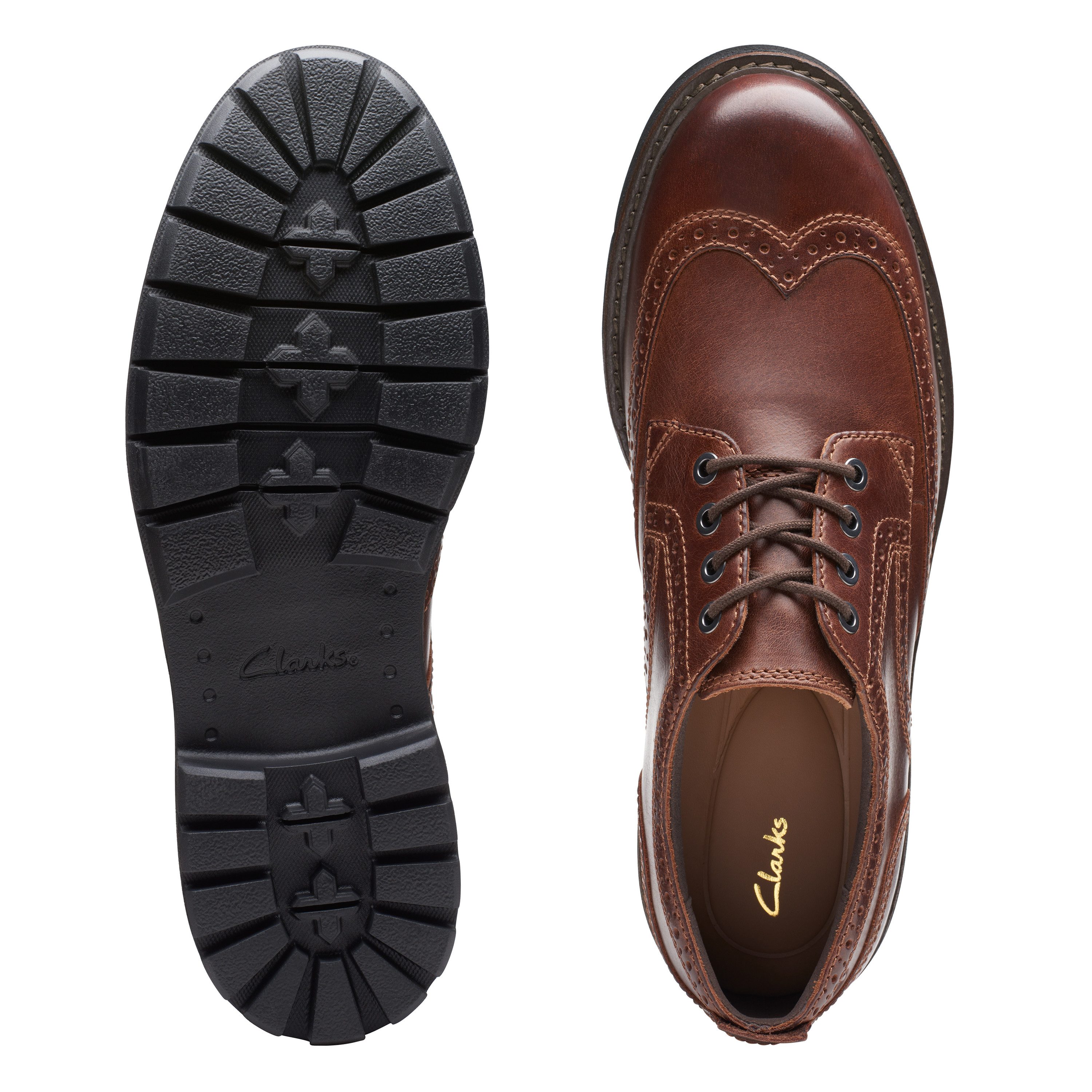 Clarks Schoenen met perforatie Batcombe Far Brogue veterschoen zakelijke schoen met vleugelneus