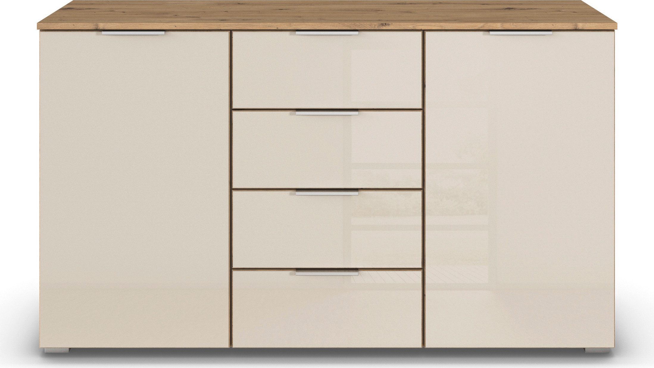 rauch Kast Sideboard Kombikommode Schubladenkommode AGORDO mit Glasfront