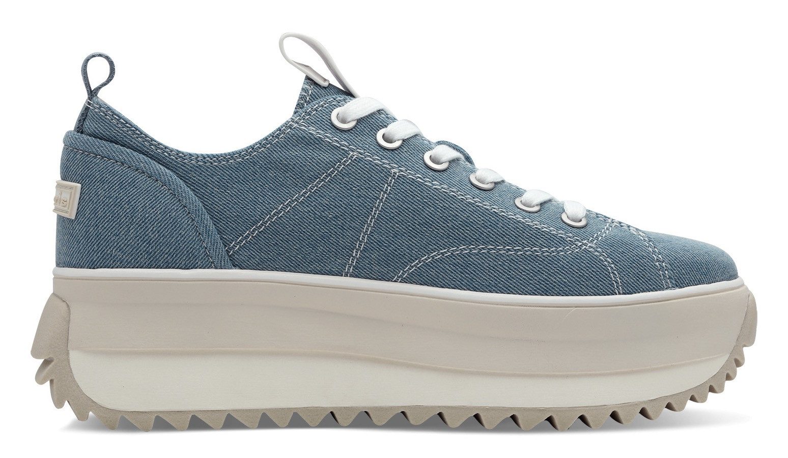 Tamaris Plateausneakers MILENA vrijetijdsschoen, lage schoen, veterschoen met touch-it-uitrusting