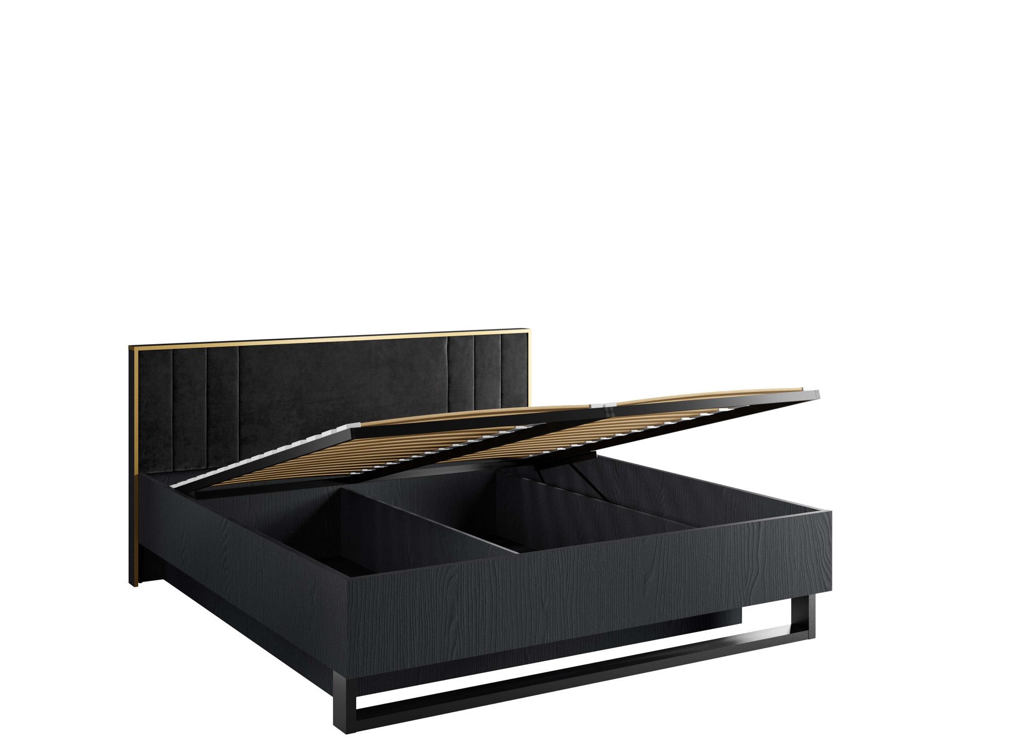 Leonique Bed Bellot met opbergruimte, zonder matras, BxDxH 189x211x97 cm