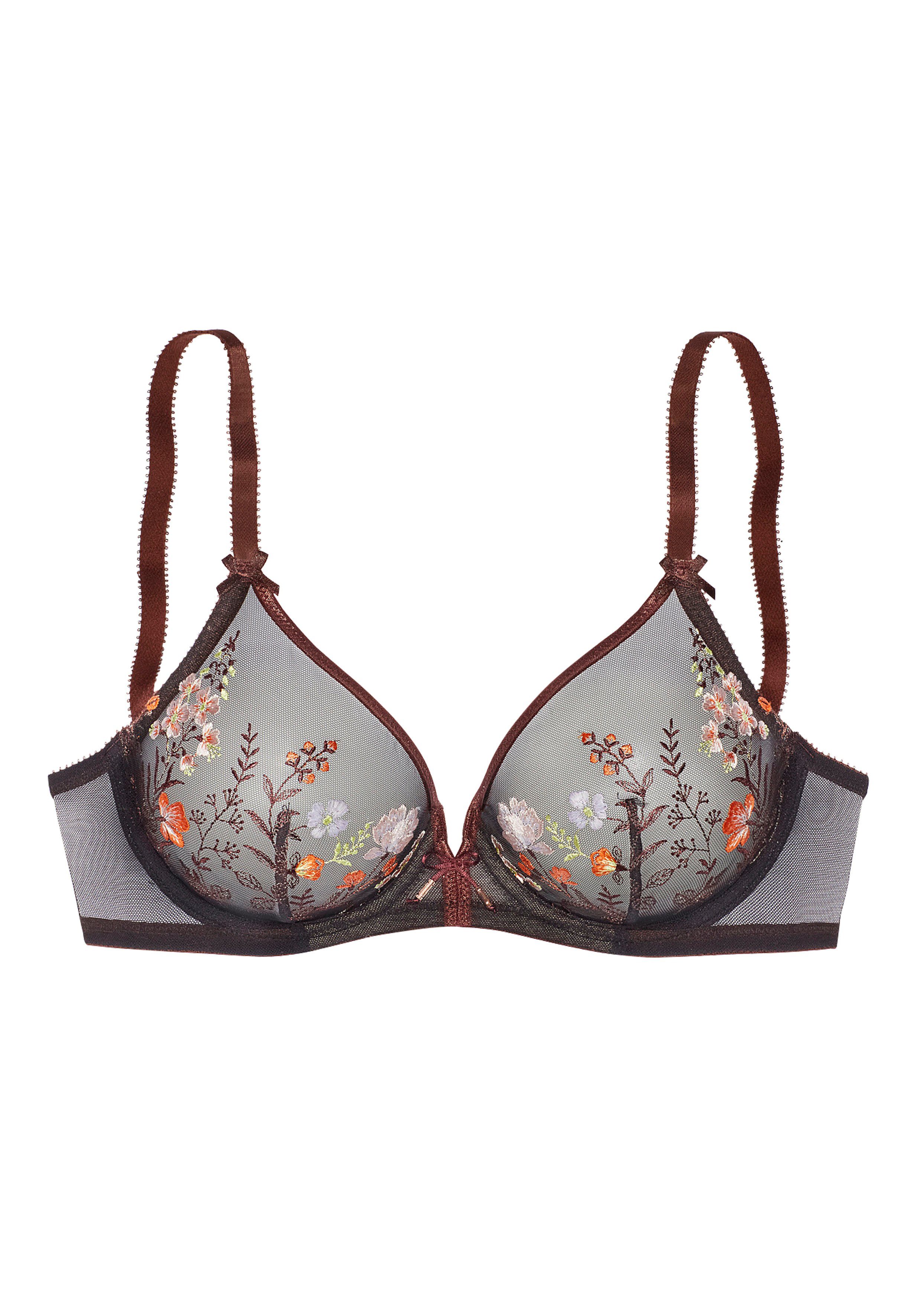 Lascana Beugel-bh Maria met bloemen van chique borduurkant, sexy dessous