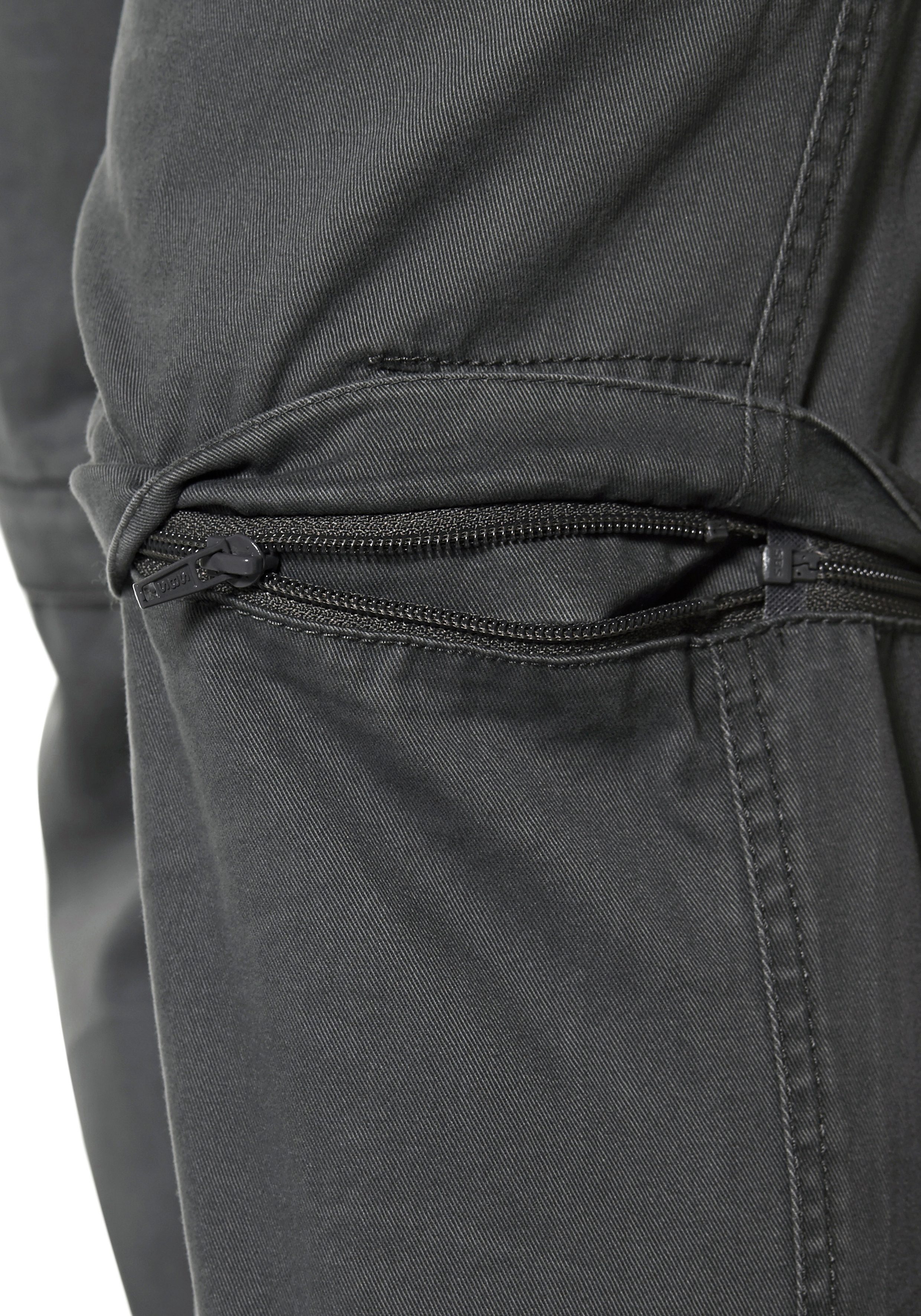 Man's World Cargobroek met zip-offfunctie (set, Met riem)