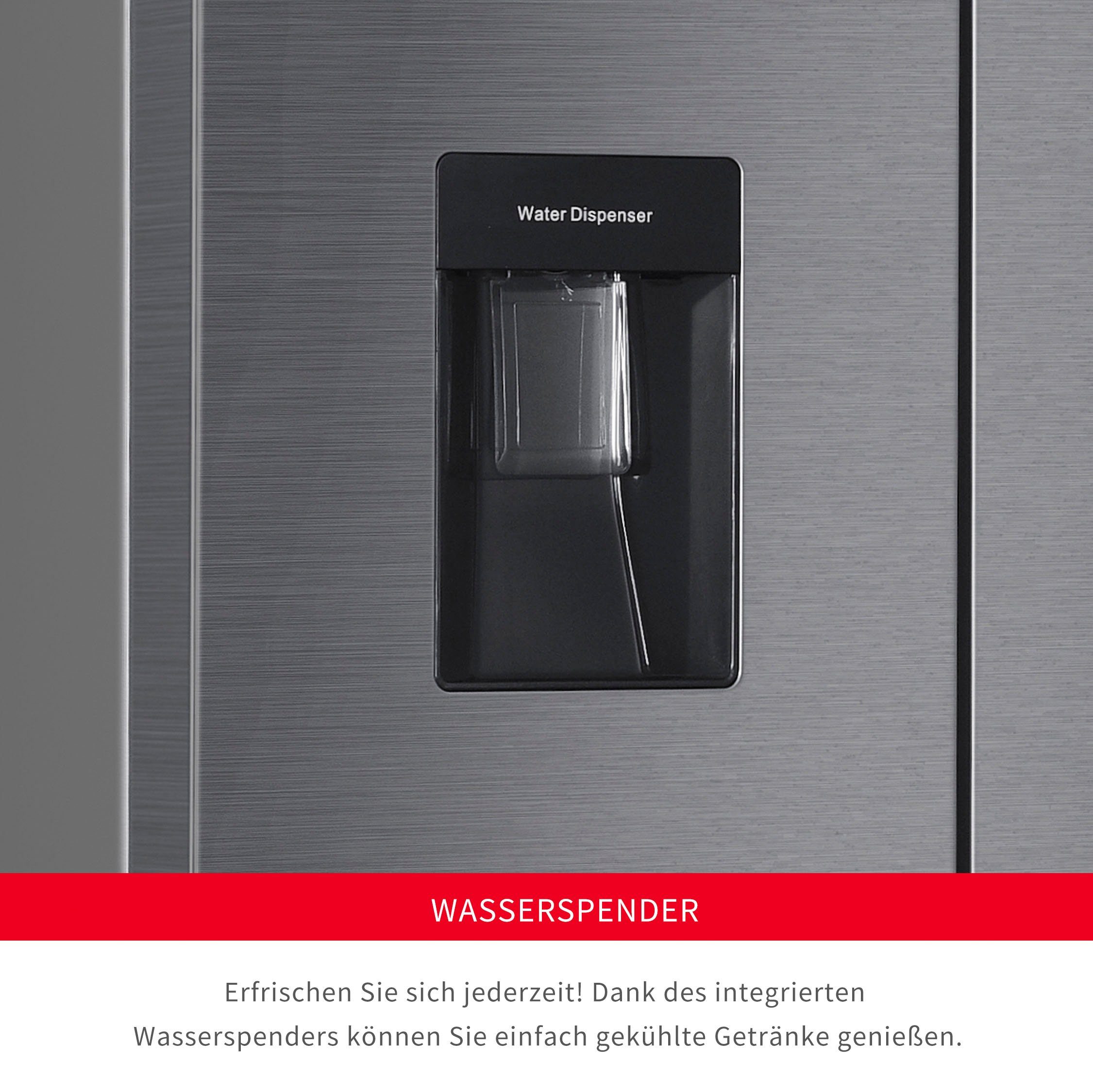 Hanseatic Multidoor HCDB18080DWDI NoFrost, waterdispenser, display, deuralarm