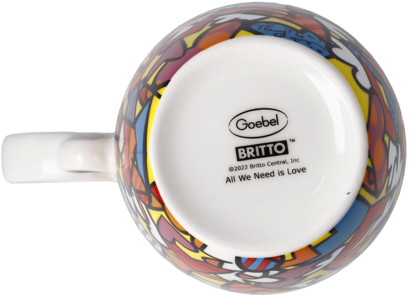 Goebel Kopje Britto Pop Art, kunstenaarsbeker, Romero Britto - Alles wat we nodig hebben is liefde