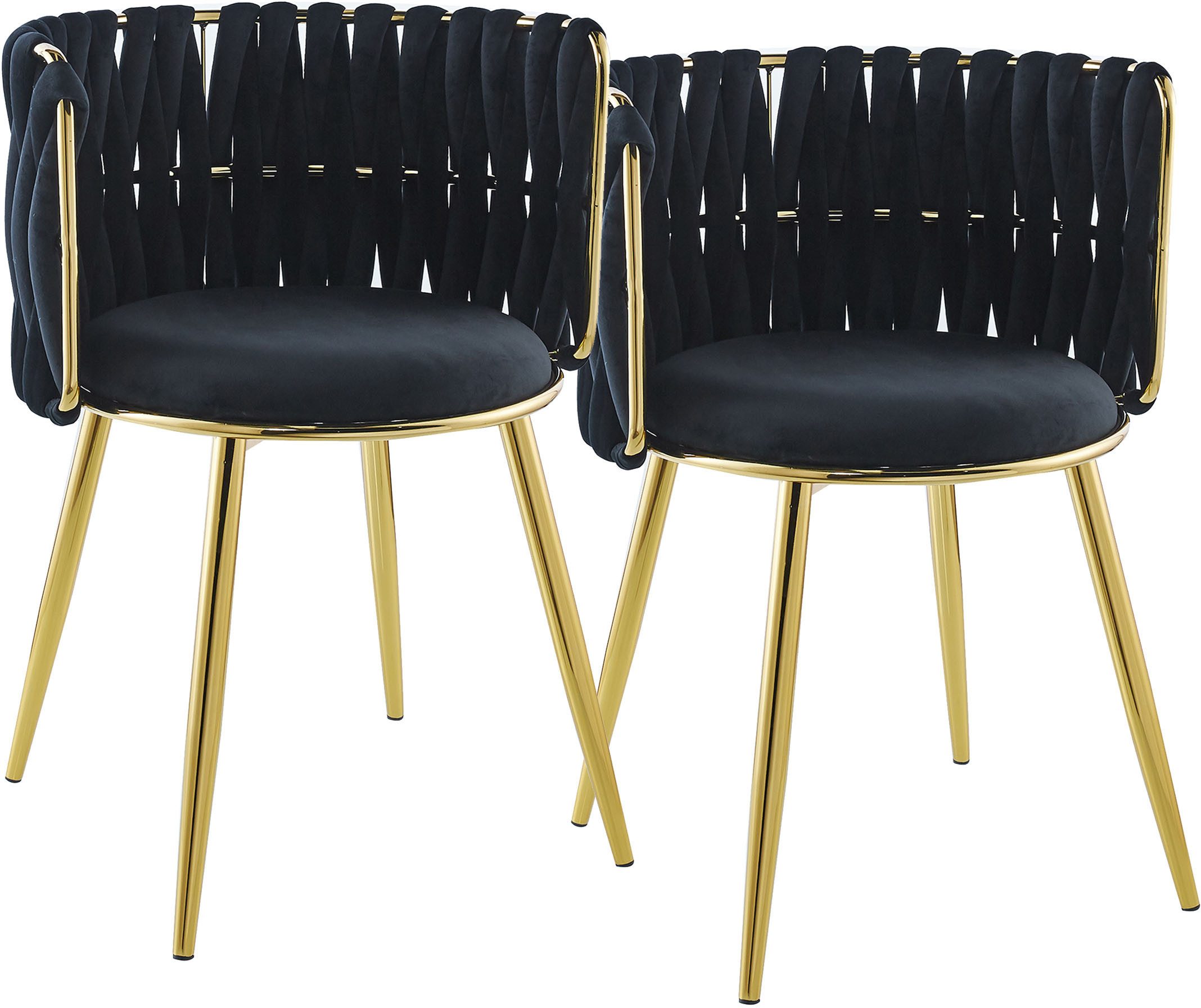 Kayoom Stoel Melly 125 2-delige set, geweldig ontwerp van de rugleuning, ronde zitting (set, 2 stuks) 4 poot stoelen