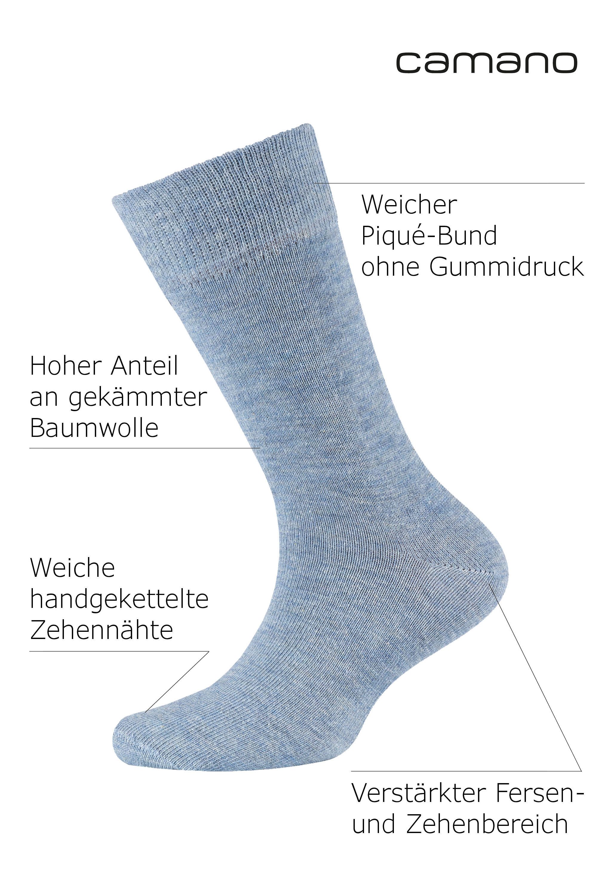 Camano Sokken CA-Soft met comfortband en gepolsterde teen-/hielzone (6 paar)