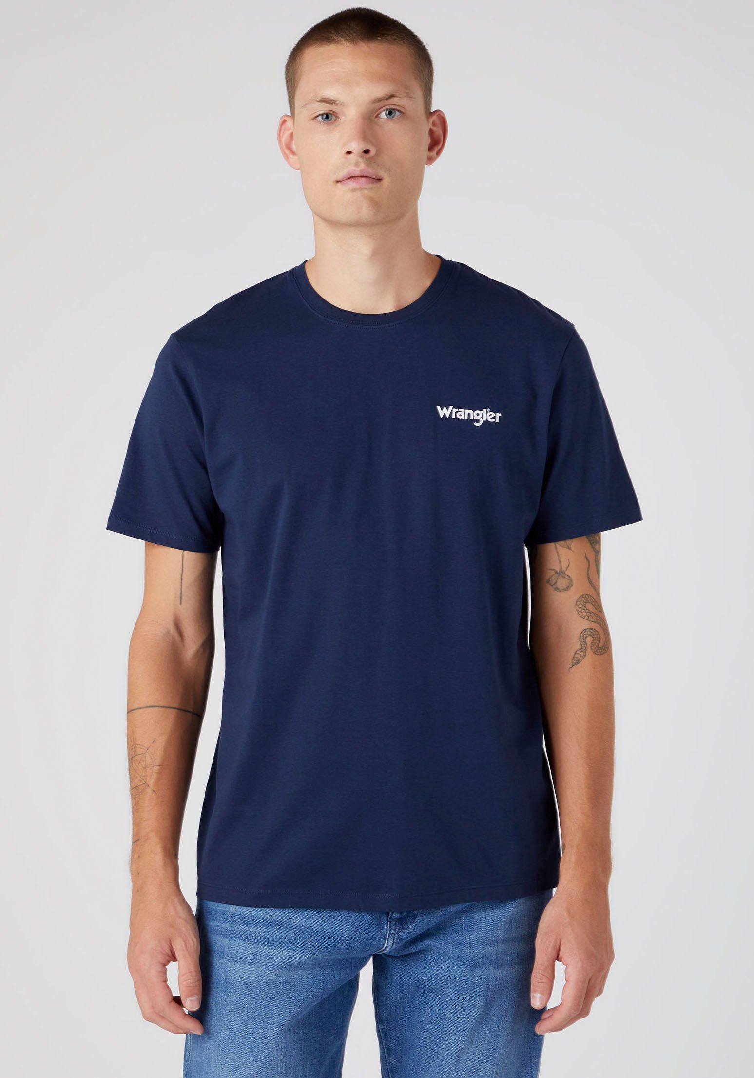 Wrangler T-shirt Sign Off (2-delig, Set van 2)