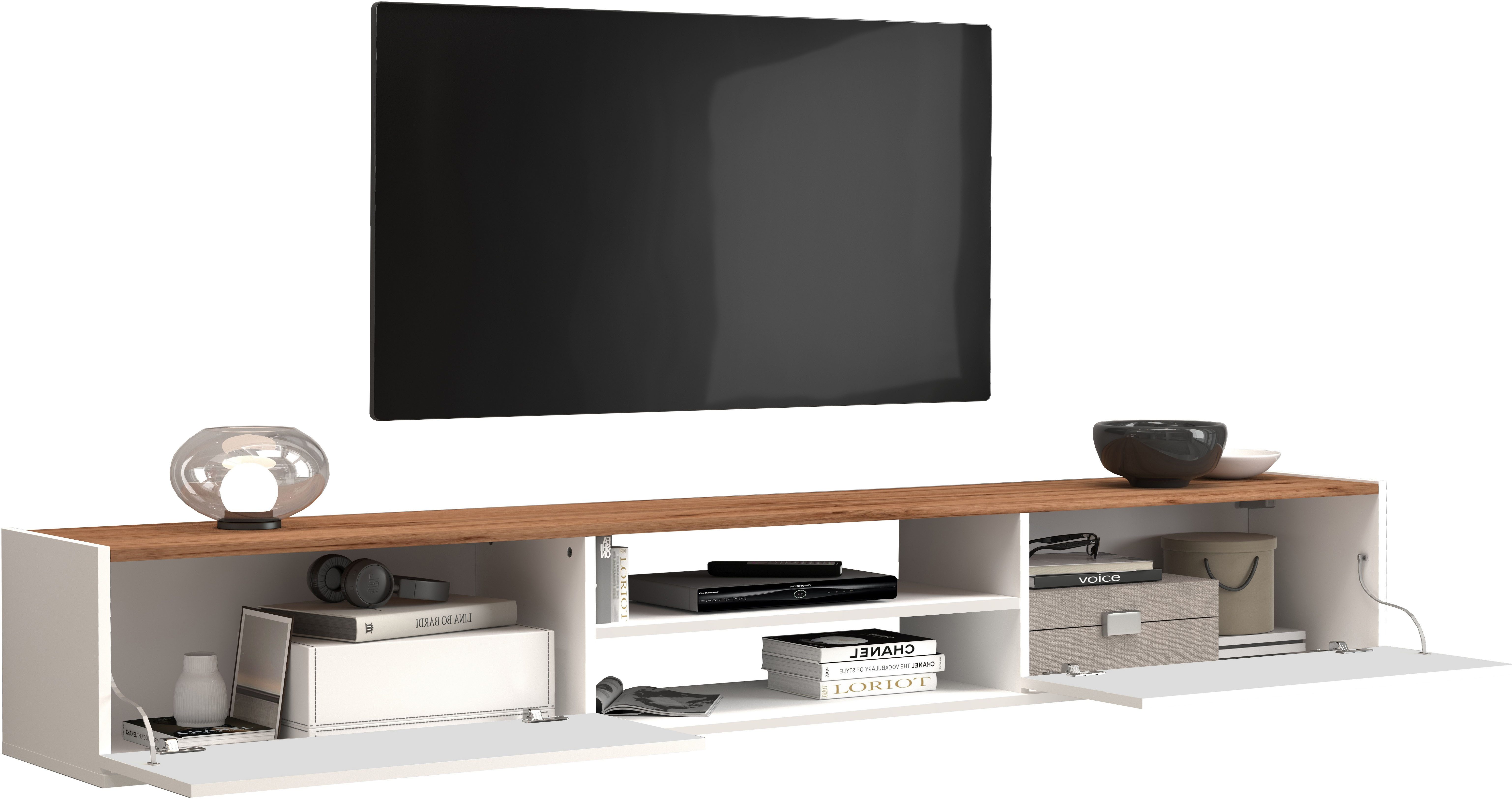 INOSIGN Tv-meubel Garda staand en hangend met 2 kleppen, 1 legplank, breedte 210 cm