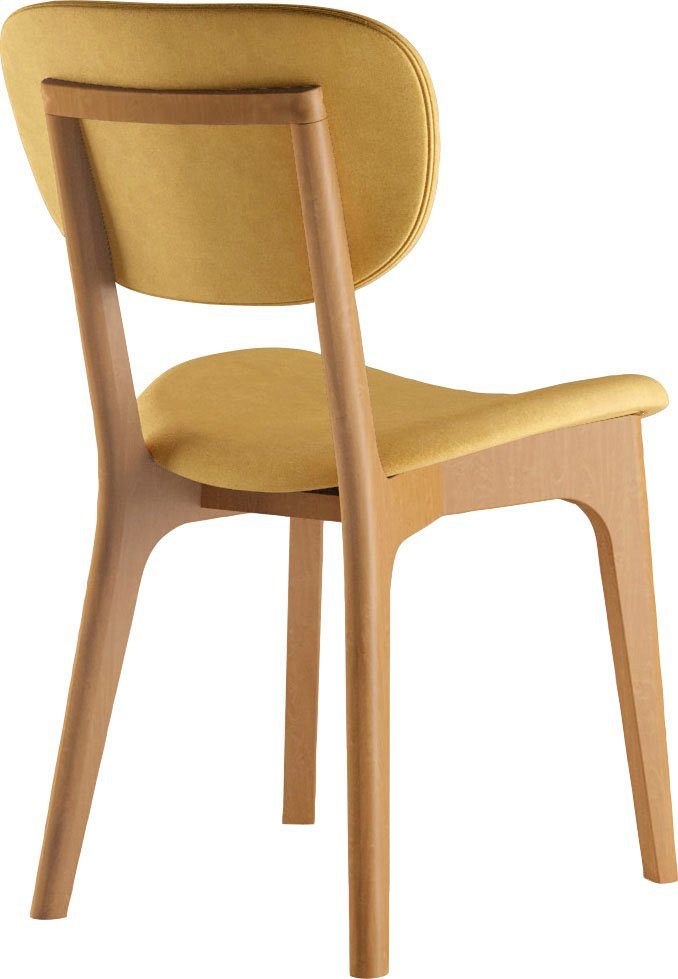 INOSIGN Stoel COZY Made in Italy Frame in beuken, kersen- of notenhout, massief hout, designstoel (set, 2 stuks)