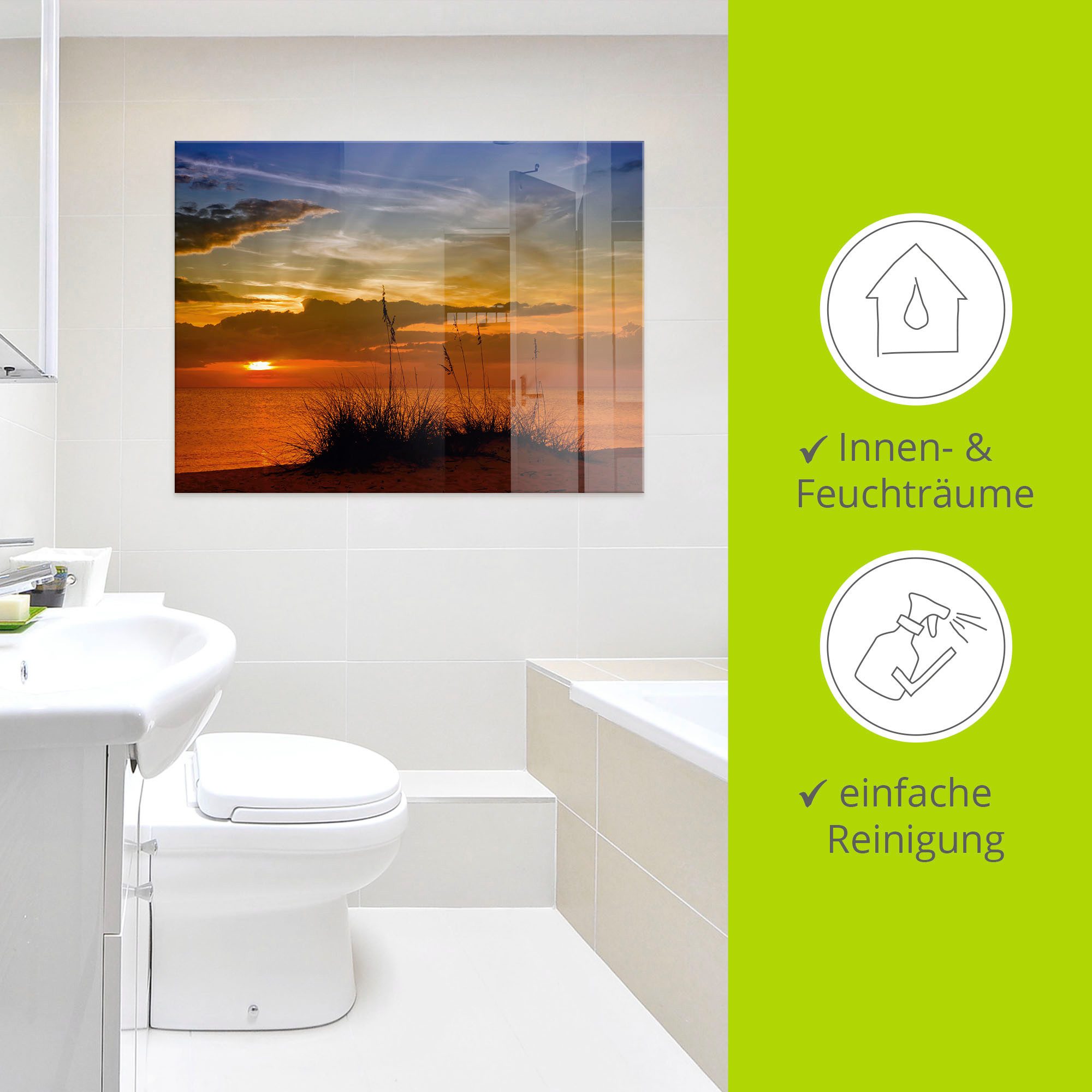 Artland Print op glas Heerlijke zonsondergang