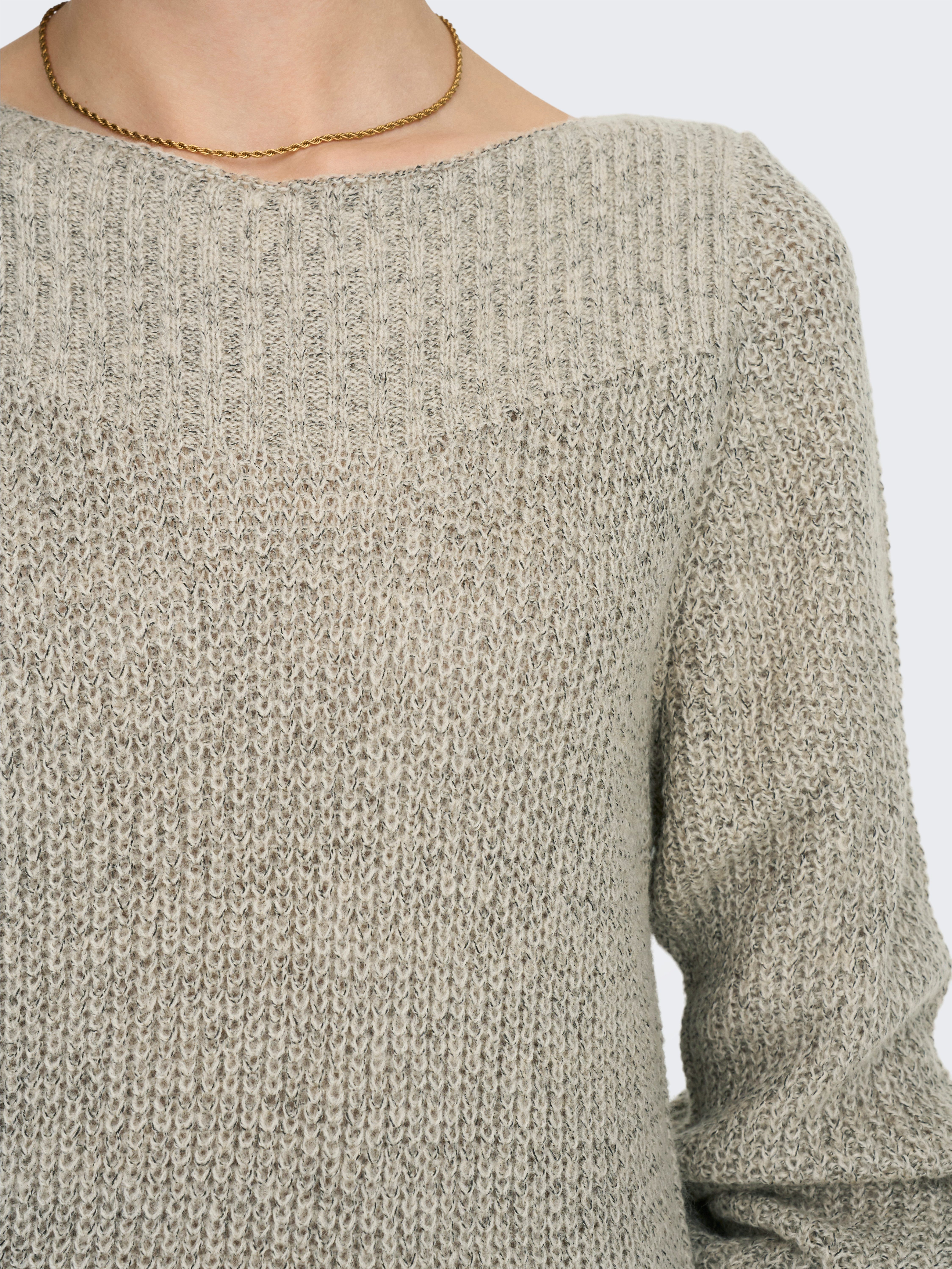 JDY Mini-jurk JDYWHITNEY MEGAN L/S BOAT DRESS KNT NOOS