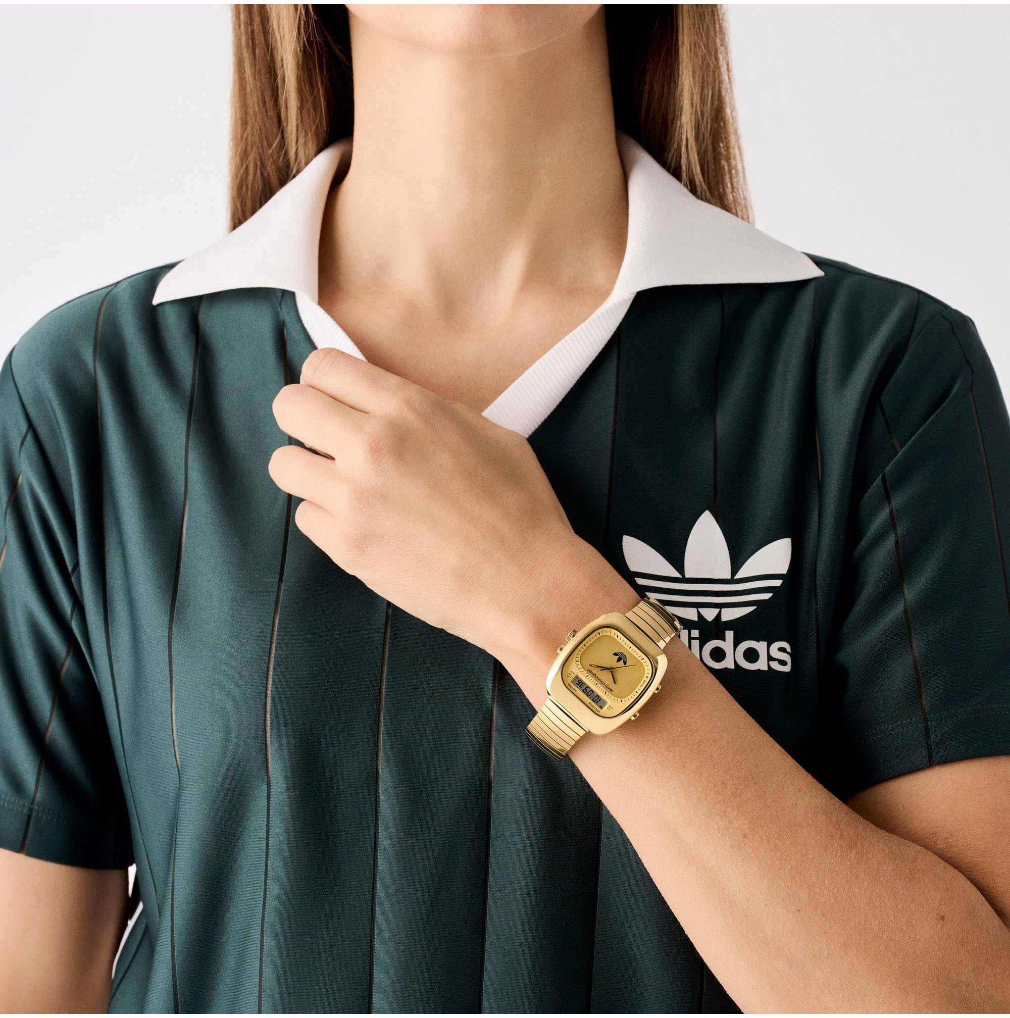 adidas Originals Chronograaf RETRO WAVE THREE Armbandhorloge, herenhorloge, dameshorloge, roestvrij staal armband, stopwatchfunctie, digitaal