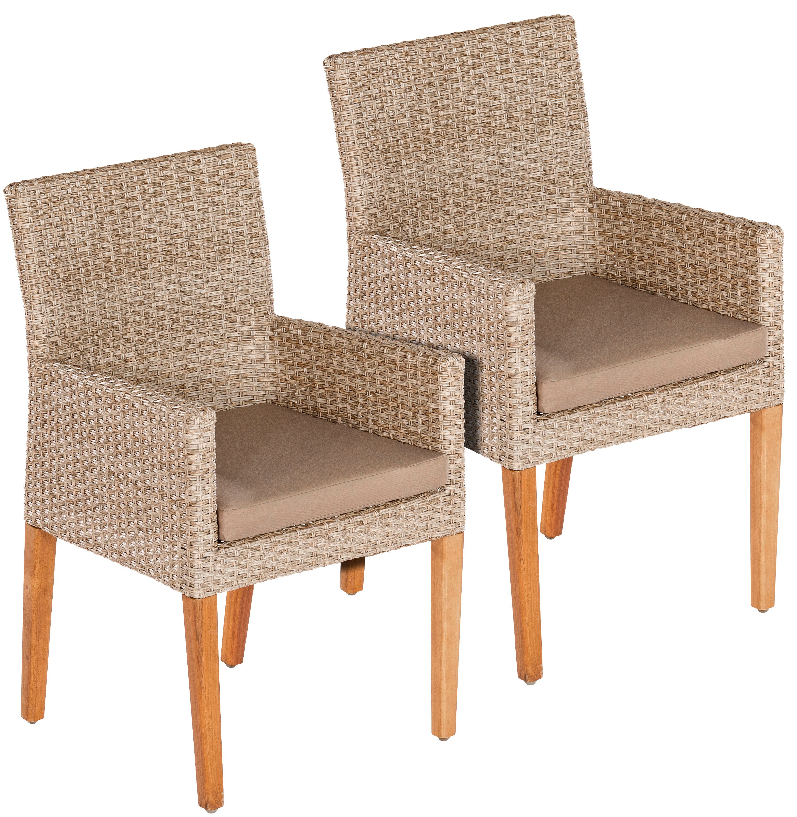 MERXX Tuinstoel Ranzano (2 stuks) tuinstoelen beige